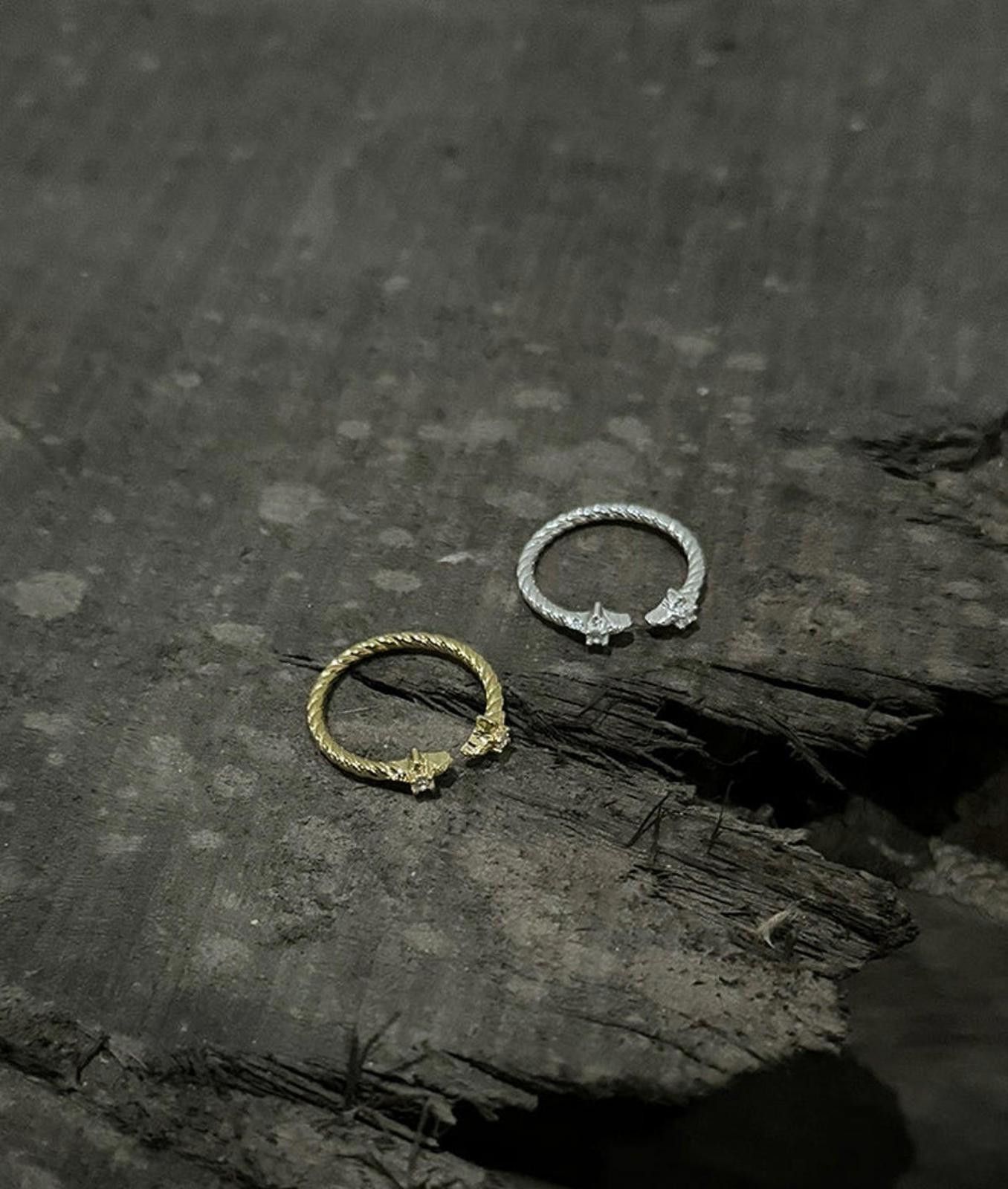 Jewelry Adjustable Star Accent Rings, Minimalist Jewelry Size ONE SIZE - 5 Thumbnail