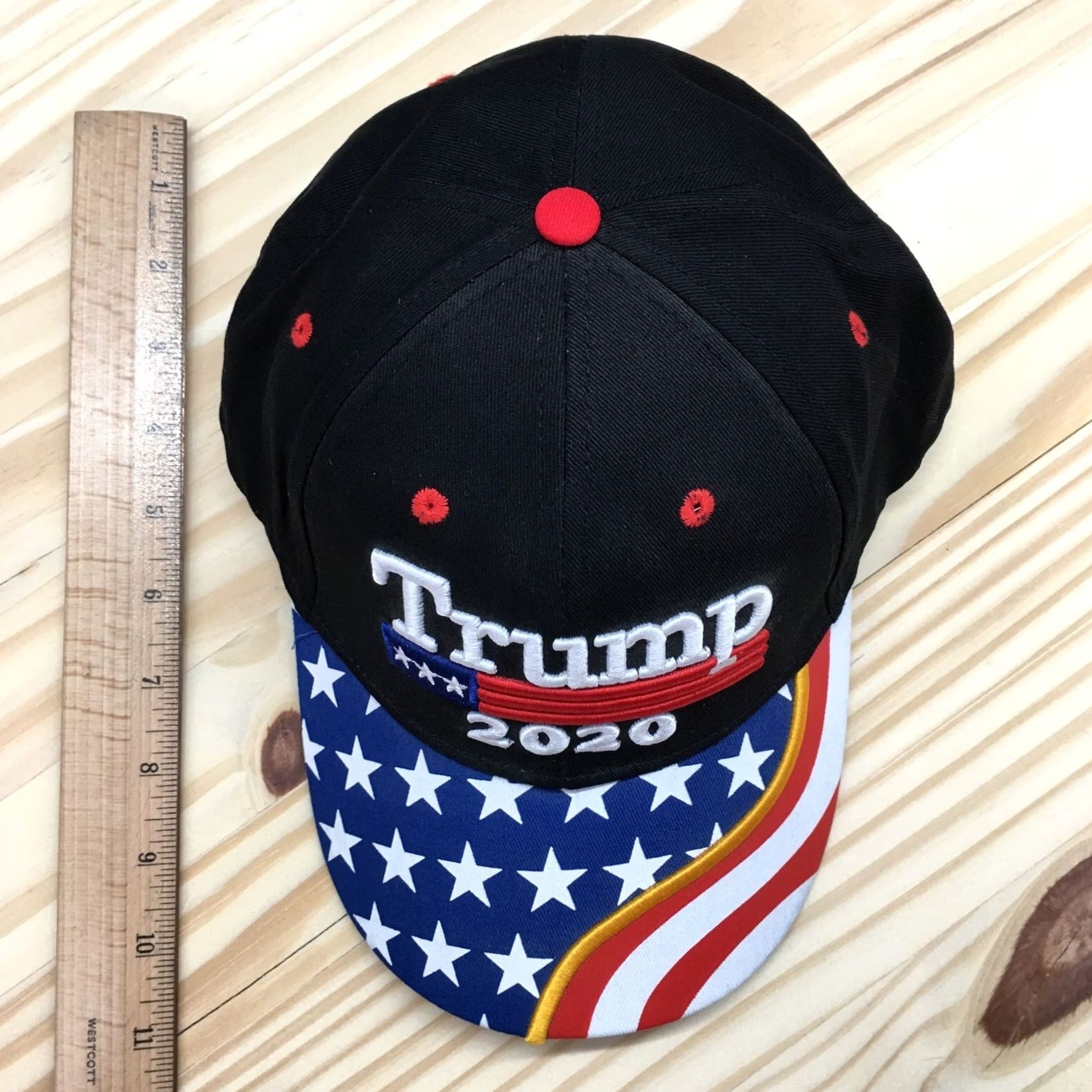 Logo 7 Trump 2020 Baseball Hat Mens Black OS Adjustable Embroidered Logo Size ONE SIZE - 3 Thumbnail