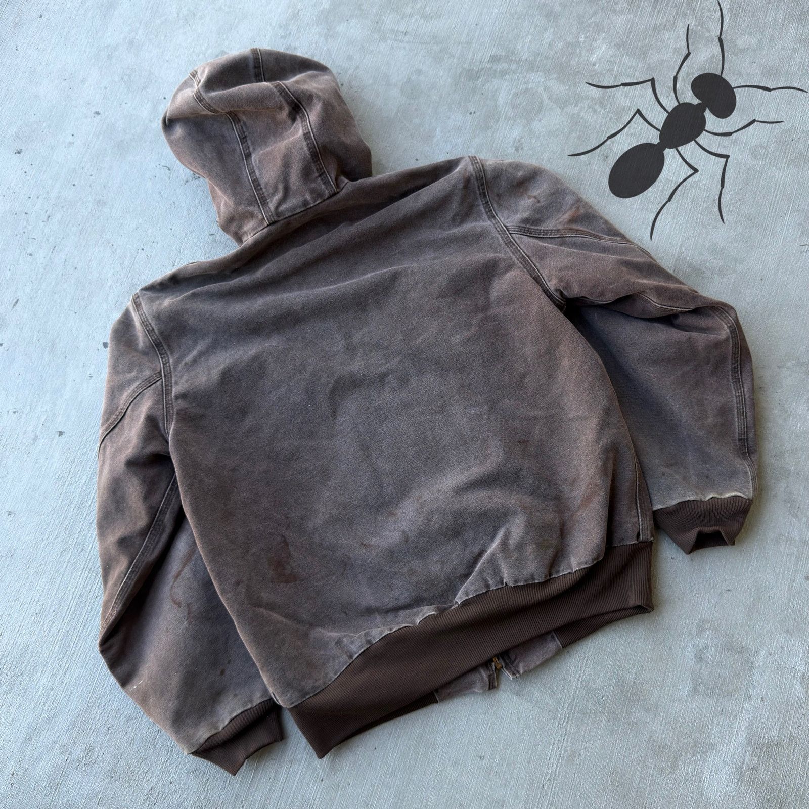 Carhartt × Vintage Vintage Carhartt J25 CHT brown hooded work wear jacket Size US M / EU 48-50 / 2 - 6 Thumbnail