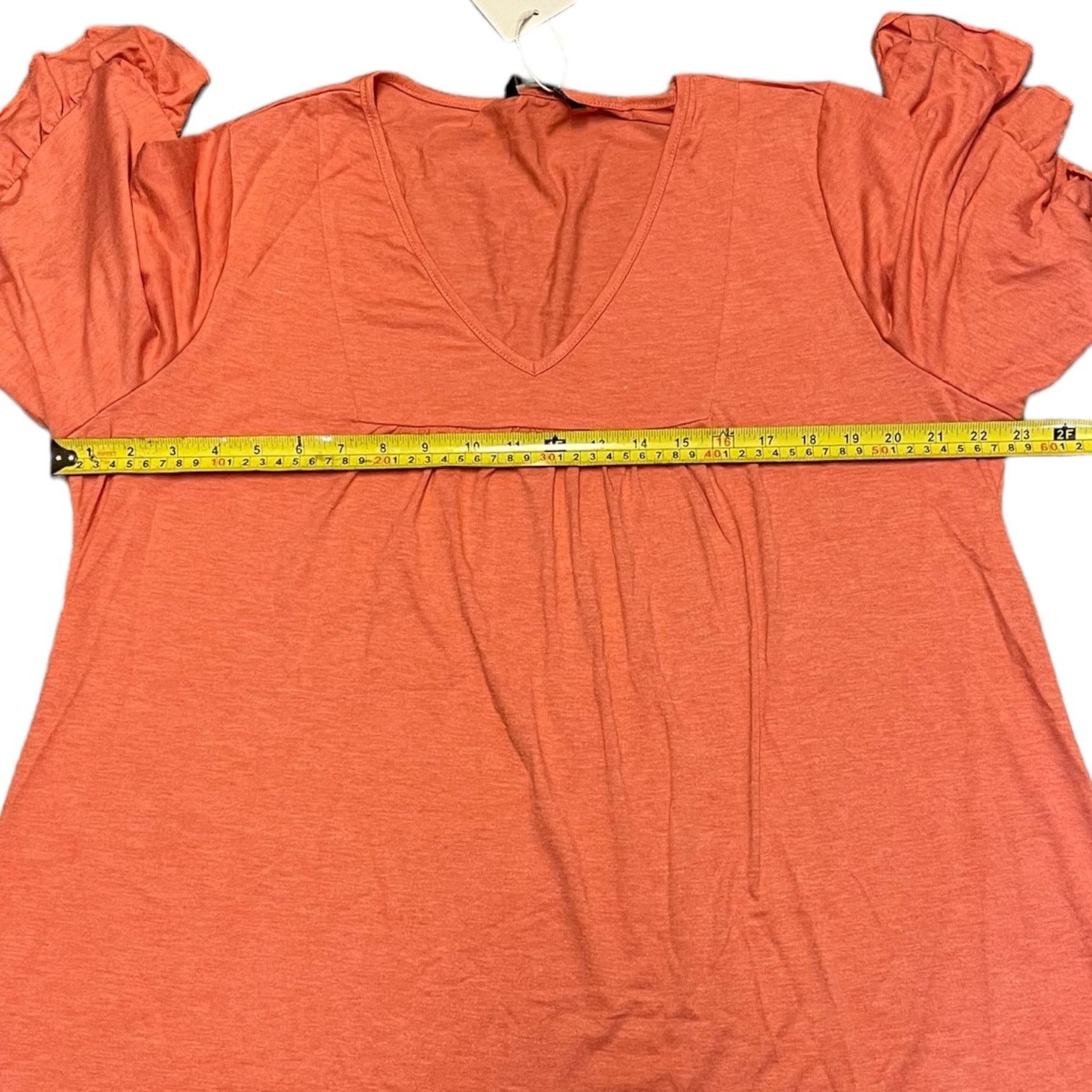 Other Bloomchic Coral Pullover Ruffle Sleeve Shirt Size 14/16 Size XL / US 12-14 / IT 48-50 - 3 Thumbnail