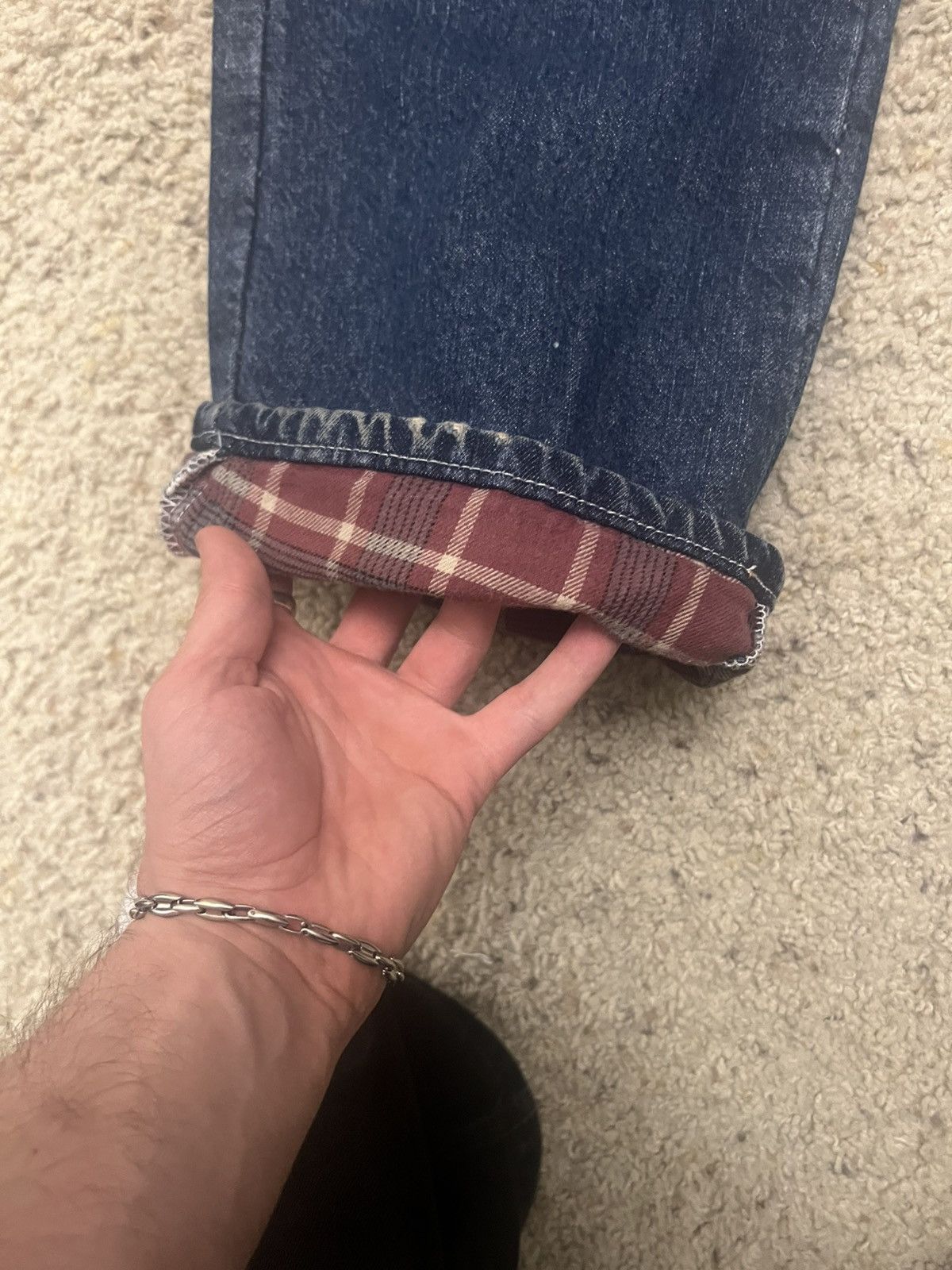 Vintage Vintage Flannel lined dickies denim Size US 36 / EU 52 - 2 Thumbnail