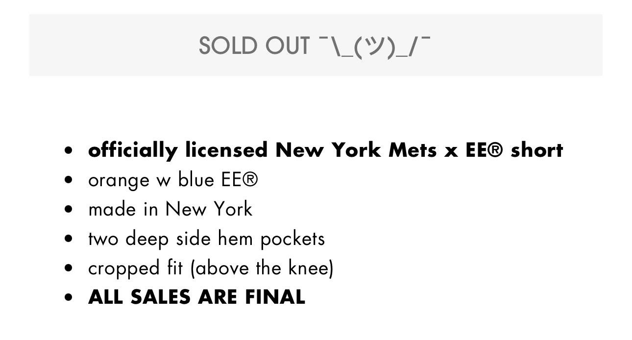 Eric Emanuel × MLB NEW Eric Emanuel Subway Shorts Mets XL Size US 36 / EU 52 - 11 Thumbnail