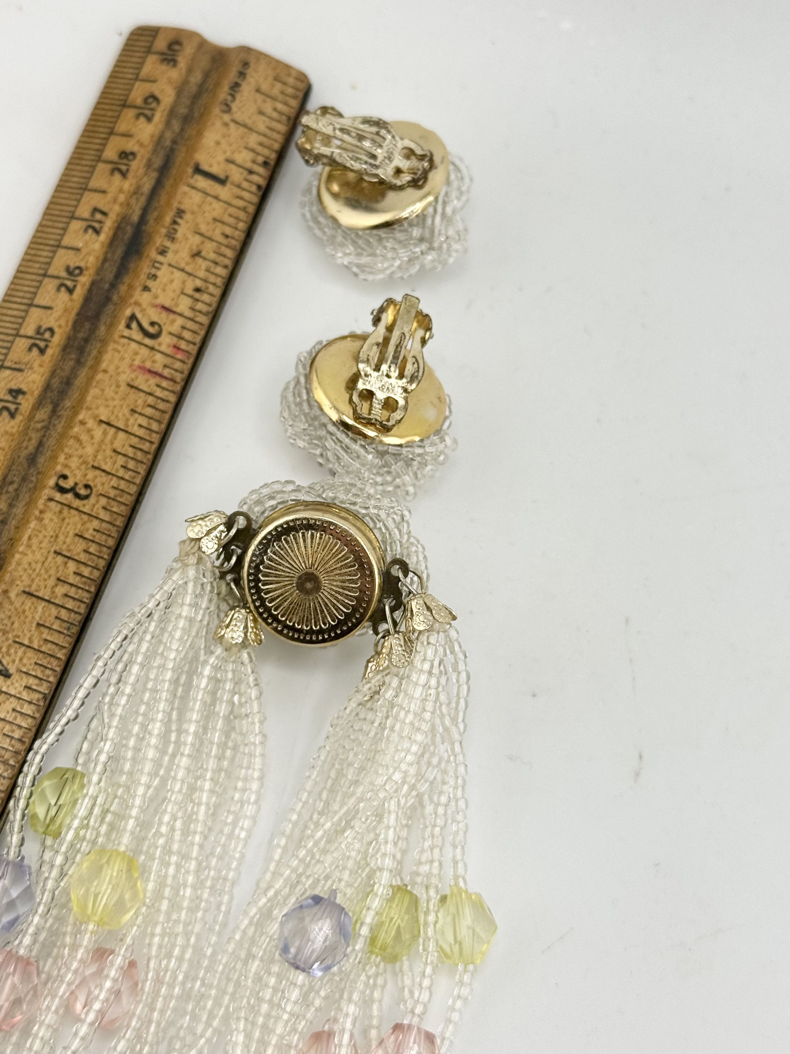 Vintage Vintage Japan beaded necklace and earrings set Size ONE SIZE - 6 Thumbnail