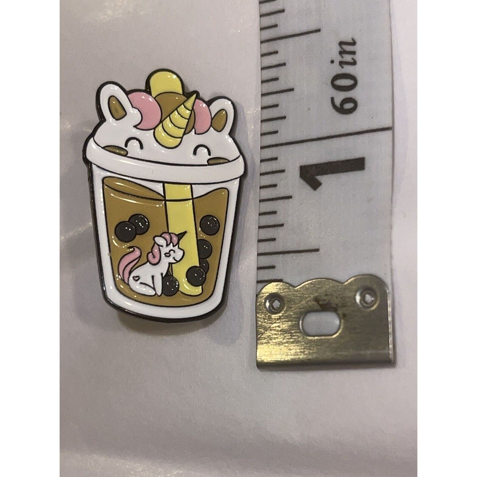 Other Unicorn Boba Coffee Latte Tea Pin Brooch Size ONE SIZE - 1 Preview
