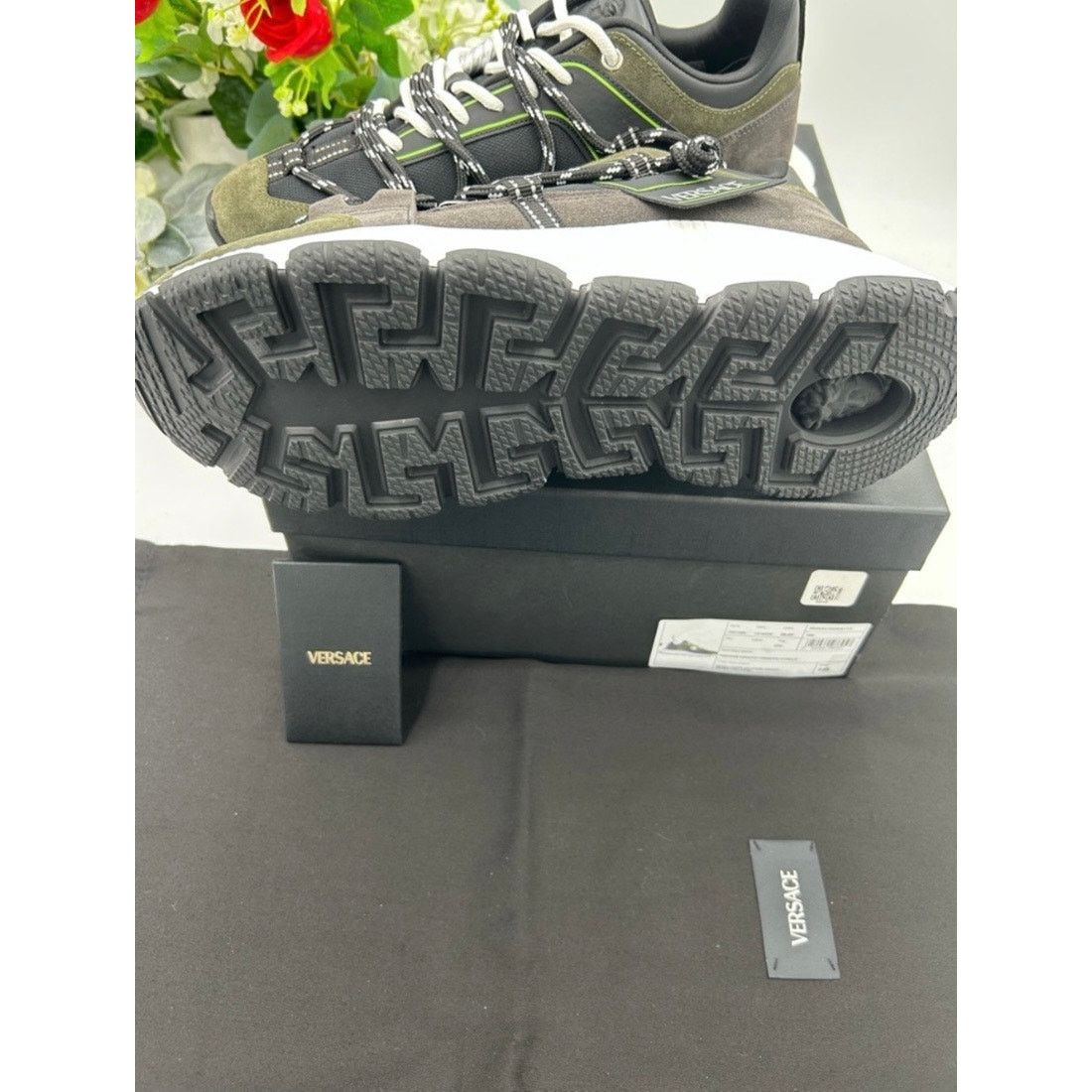 Versace Men's Versace TRIGRECA suede/leather sneakers size 44/11 Size US 11 / EU 44 - 6 Thumbnail