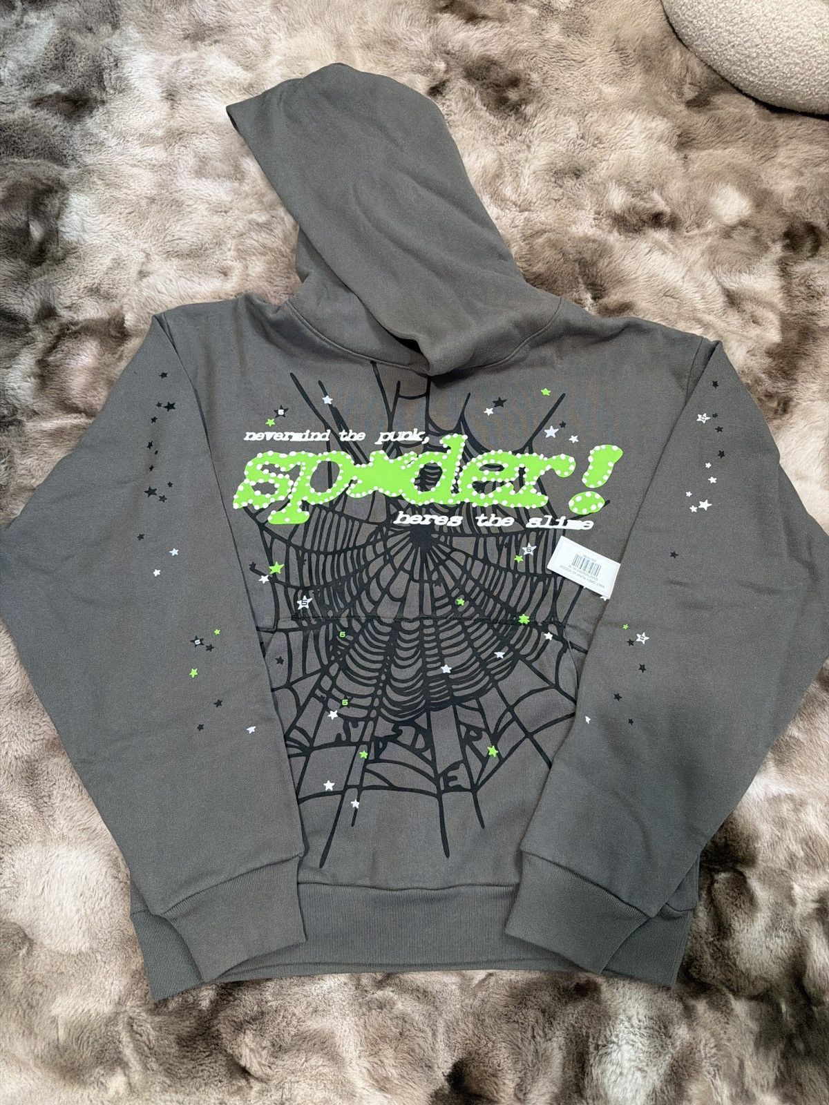 Sp5der Sp5der - Souvenir Hoodie (I Love Sp5der) - Heather Grey, M