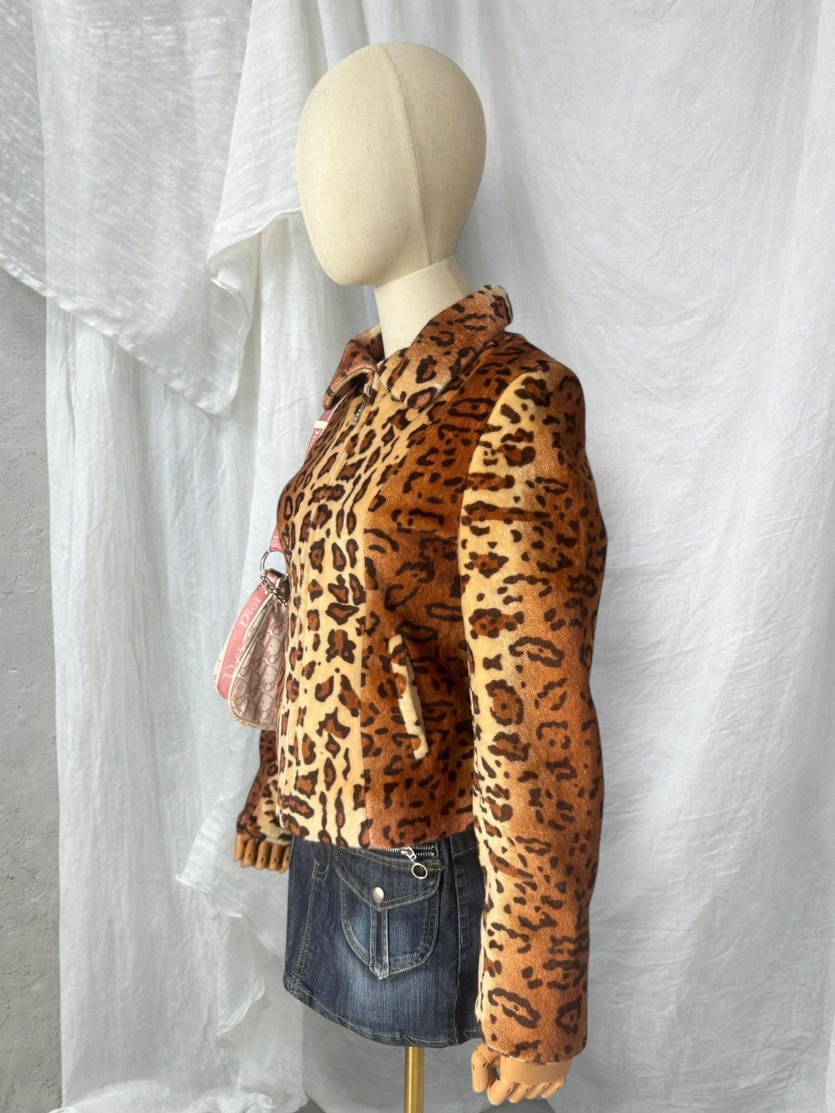 Hysteric Glamour 2000’s Aesthetic Vintage Y2K Leopard Faux Fur Jacket Size M / US 6-8 / IT 42-44 - 2 Thumbnail