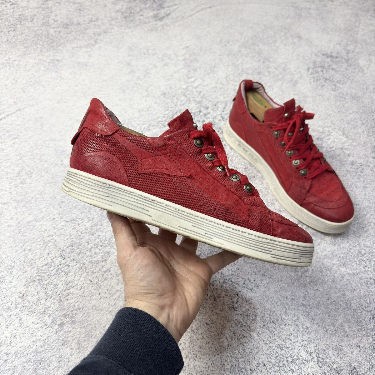 A.S.98 A.S.98 Mens Leather Sneakers US9 UK8 EU42 27cm Size US 9 / EU 42 - 4 Thumbnail