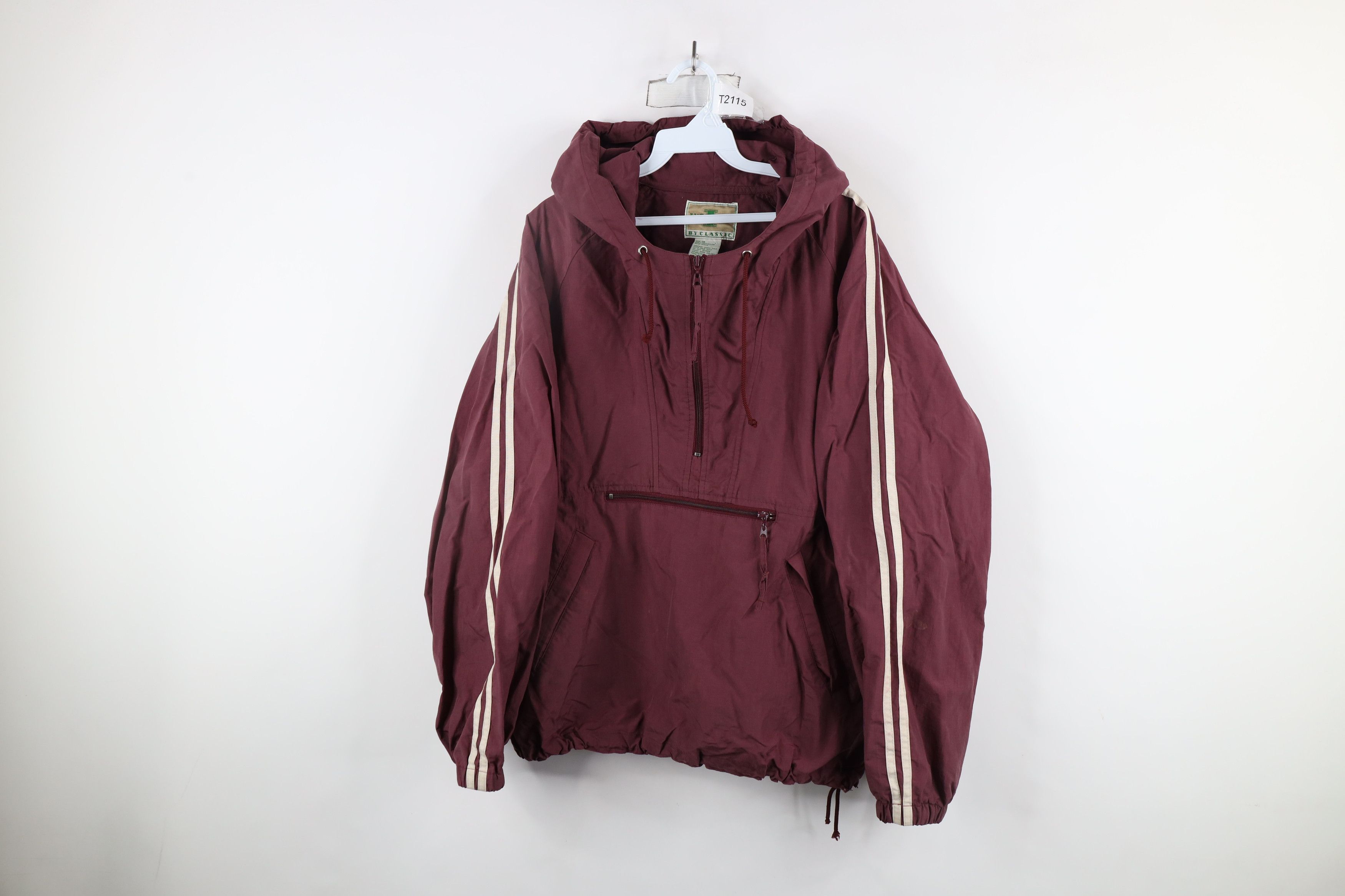 Vintage Vintage 90s Streetwear Striped Hooded Packable Anorak Jacket Size US M / EU 48-50 / 2 - 1 Thumbnail