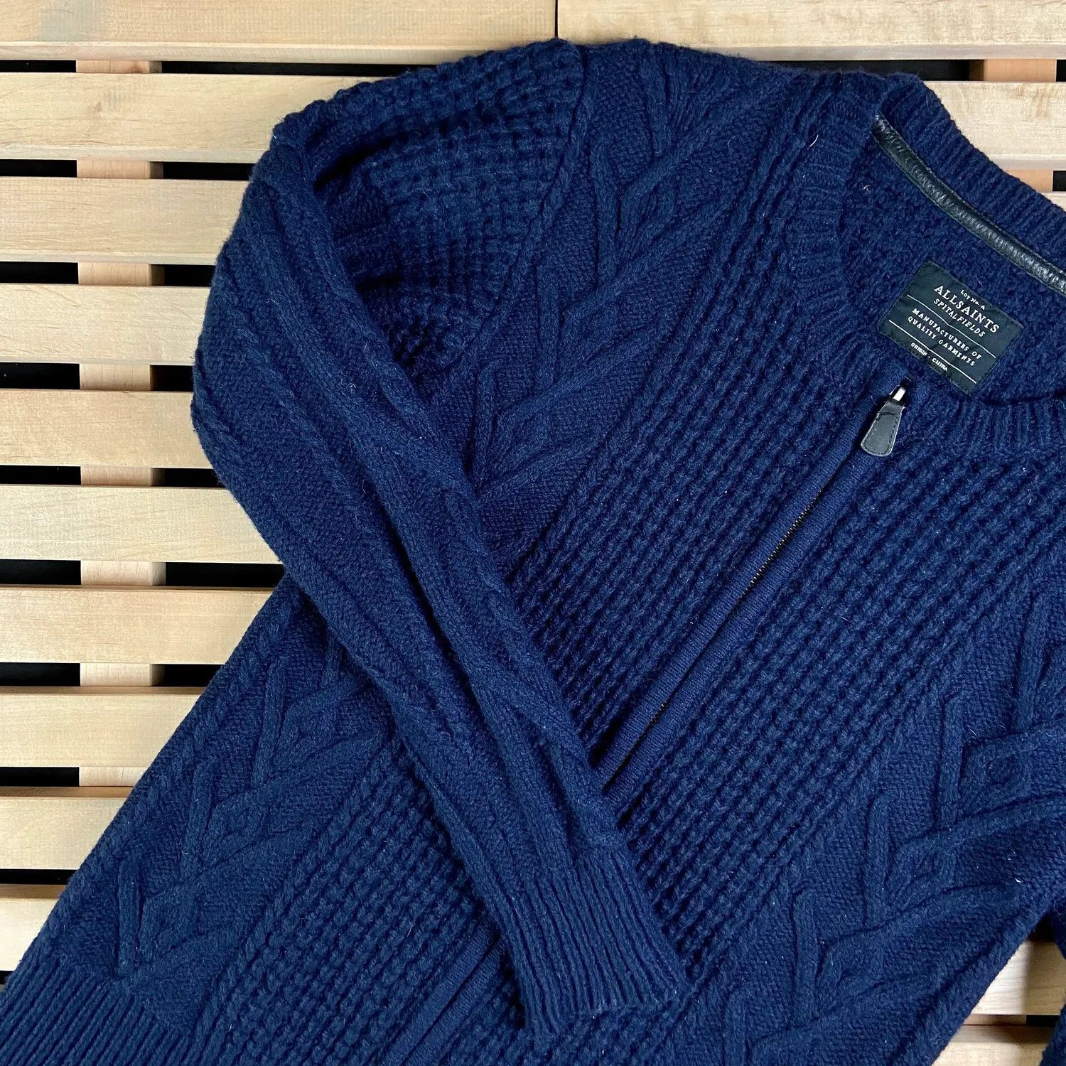 Allsaints Mens Sweater Allsaints Full Zip Size M Size US M / EU 48-50 / 2 - 4 Thumbnail