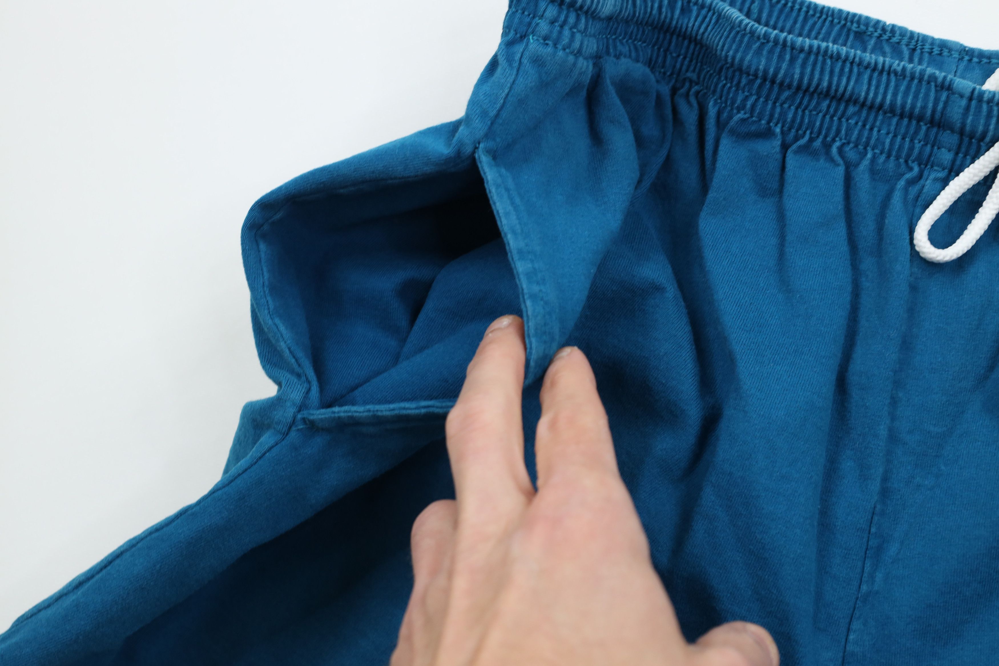 Vintage Vintage 90s Streetwear Blank Cotton Above Knee Shorts Blue Size US 36 / EU 52 - 5 Thumbnail