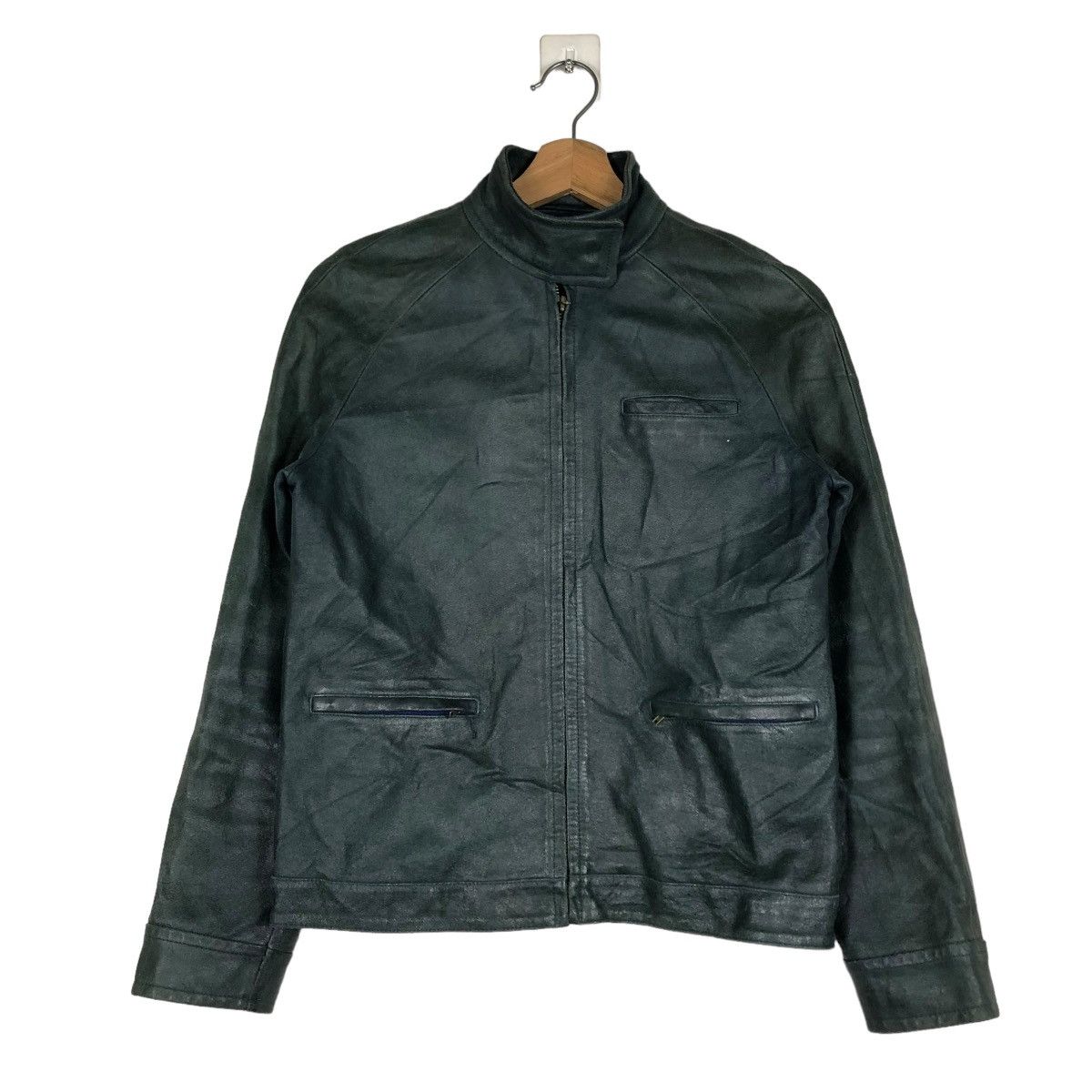 Hysteric Glamour 🔥CROPPED BIKER LEATHER JACKET FRUIT CAKE CAFE RACER WEAR Size US M / EU 48-50 / 2 - 3 Thumbnail