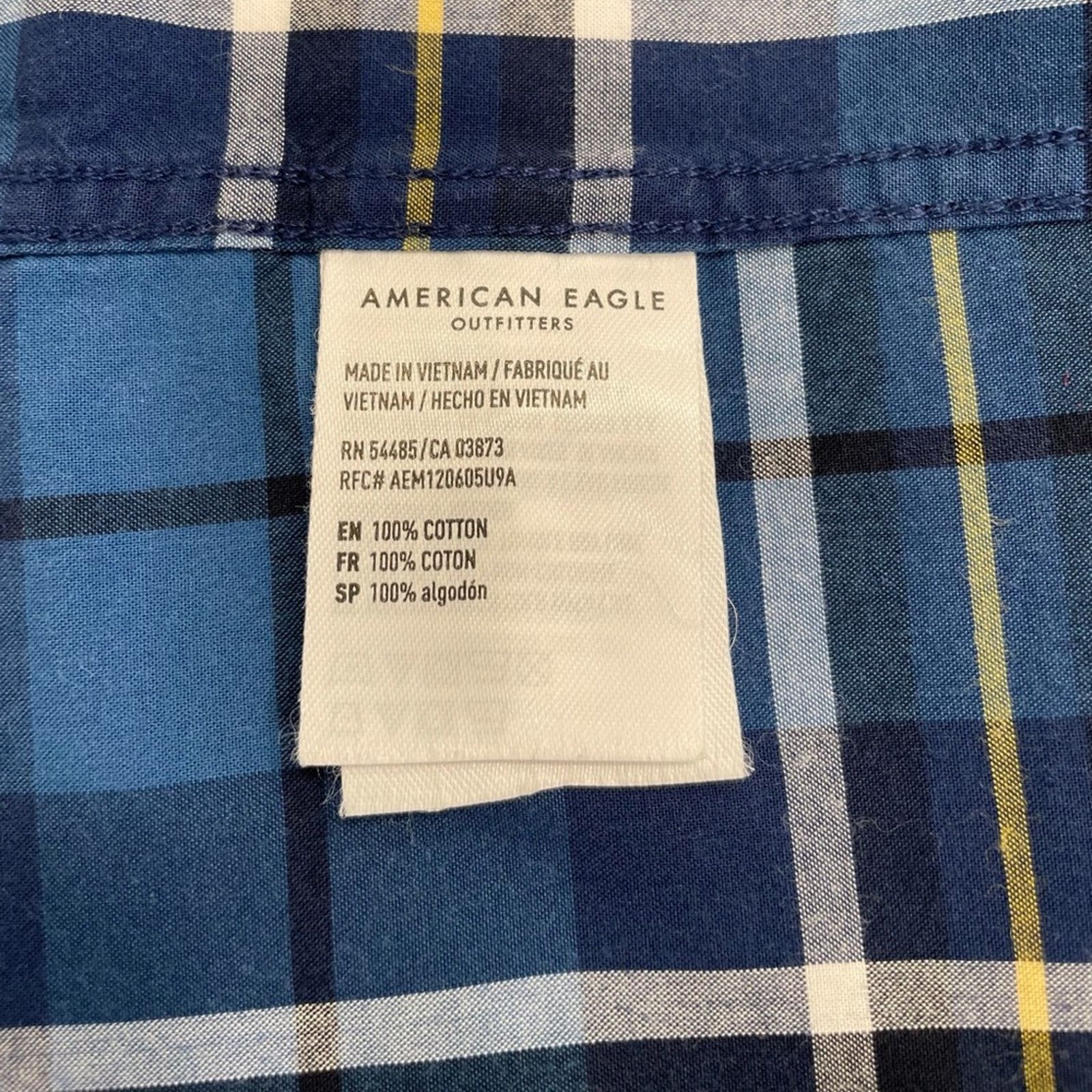American Eagle Outfitters American Eagle Outfitters Plaid Poplin Button Down Shirt XS Size US XS / EU 42 / 0 - 8 Thumbnail