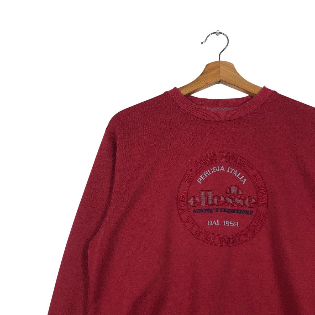Japanese Brand × Vintage 📌Vintage Crewneck Sweatshirt Ellesse Big Logo Size US L / EU 52-54 / 3 - 8 Thumbnail
