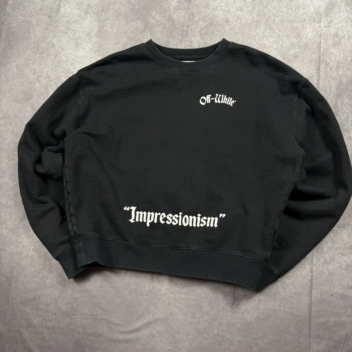 Off-White Off-White SS19 Impressionist Virgil Abloh Slim Crewneck Size US M / EU 48-50 / 2 - 1 Thumbnail