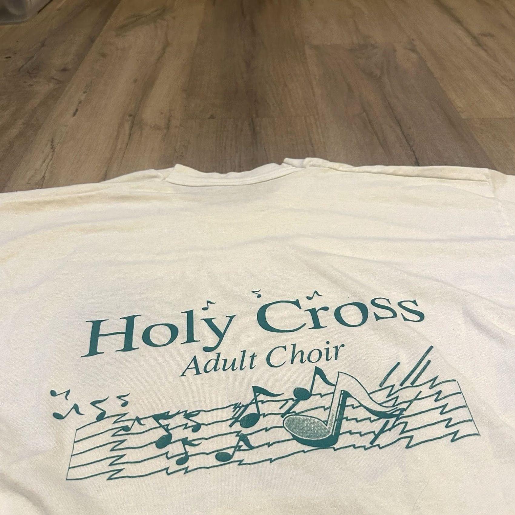 Fruit Of The Loom VINTAGE Fruit of the Loom Jesus Shirt Mens XL Crew Neck White 90s Graphic Print Sing Onto The Lord Single Stitch T-Shirt Size US XL / EU 56 / 4 - 7 Thumbnail