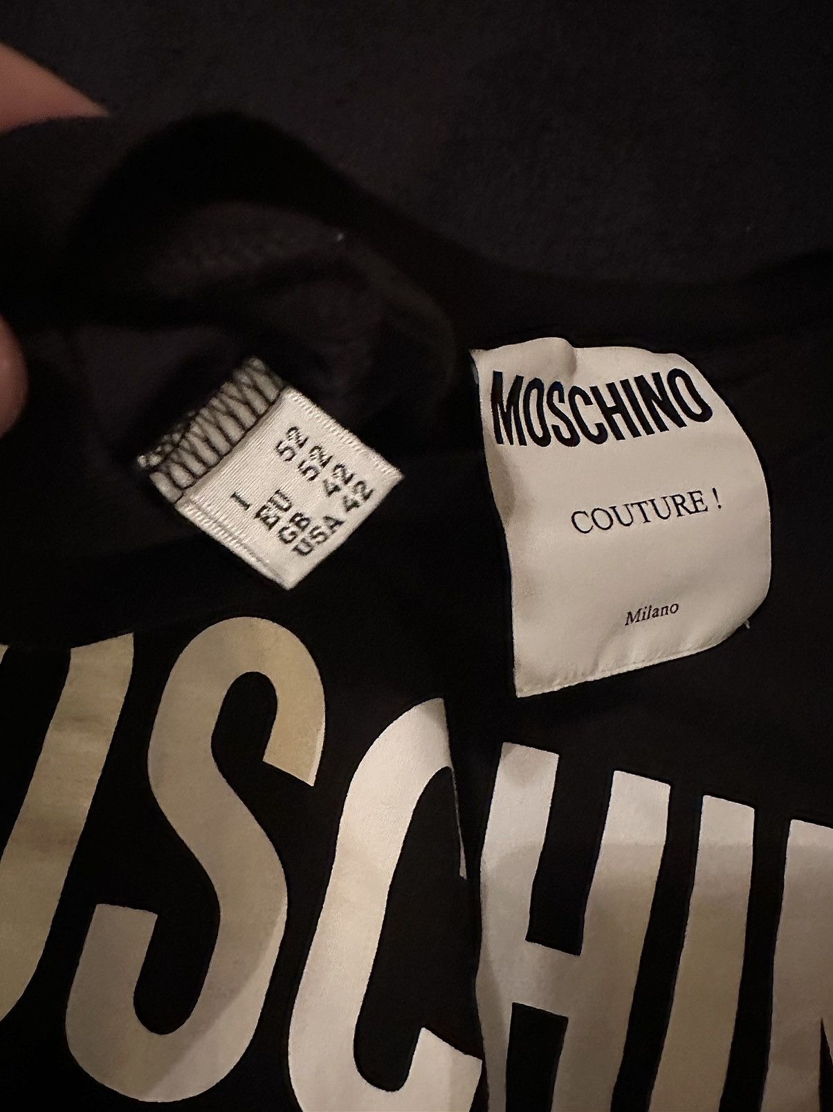 Moschino Moschino Black Men’s T Shirt / White Bold Logo Size US XS / EU 42 / 0 - 10 Thumbnail