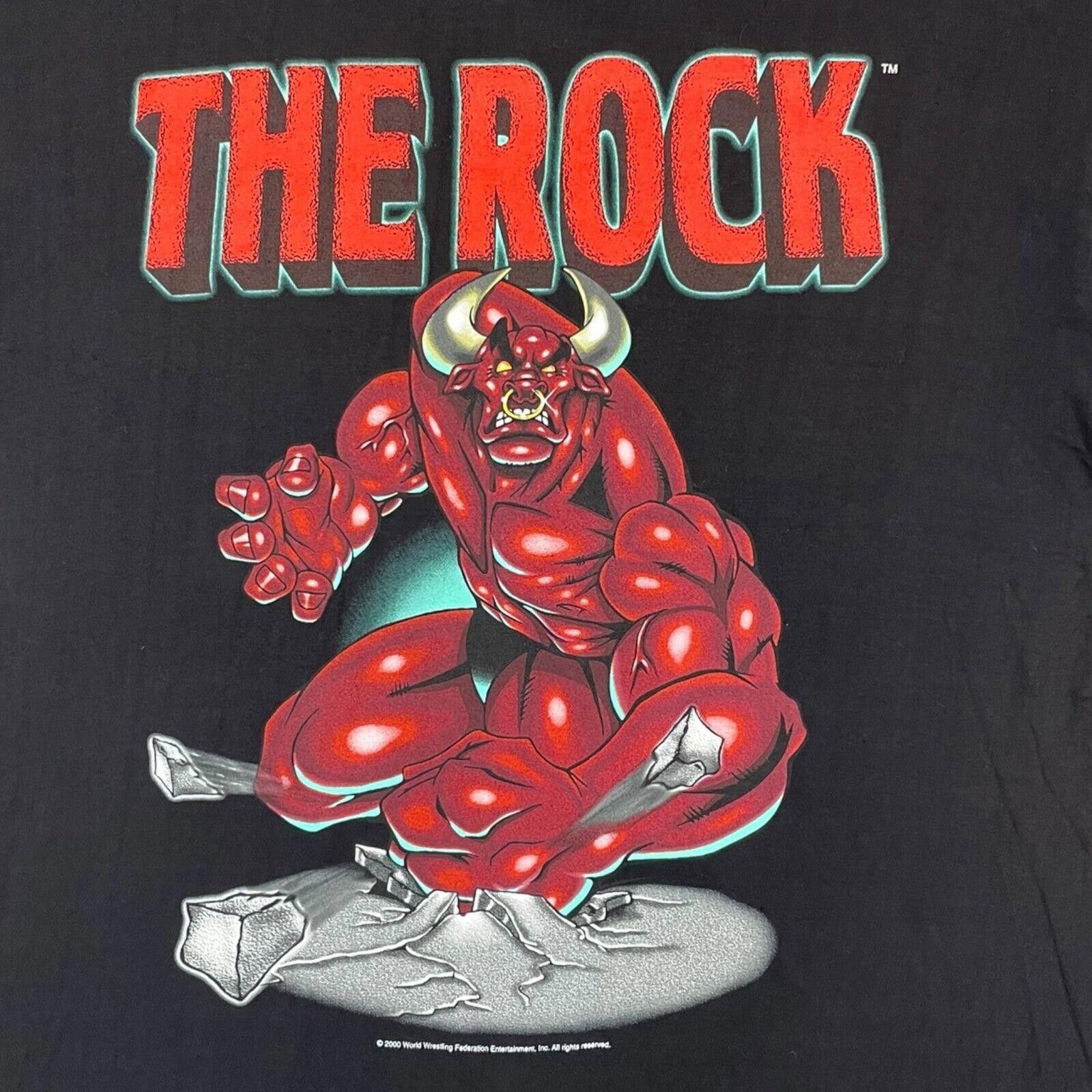 WWE 2000 WWF The Rock Laying The Smack Down Tee Size US L / EU 52-54 / 3 - 3 Thumbnail