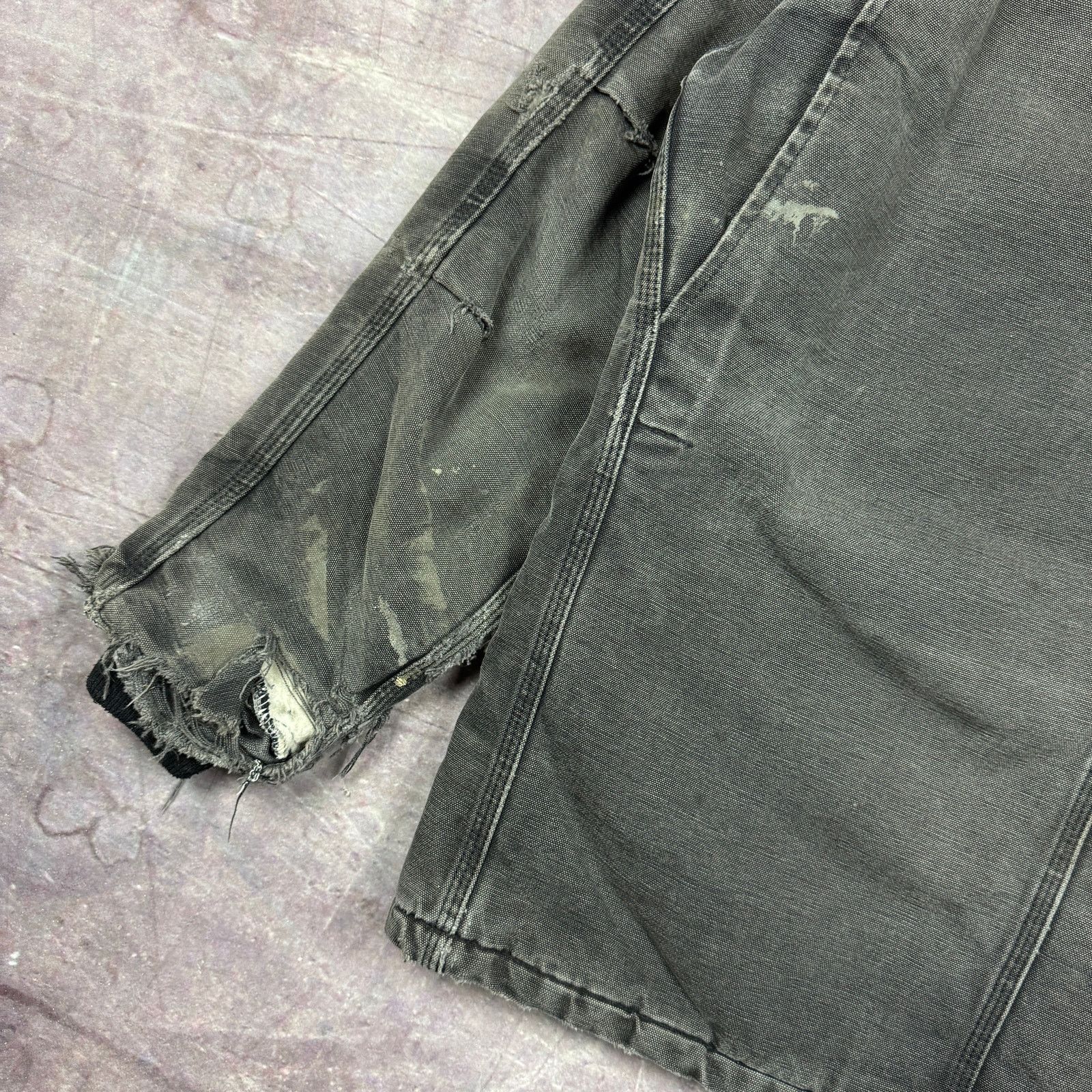 Carhartt × Vintage 90s Faded Black Thrashed Carhartt Arctic Work Jacket L 2321 Size US L / EU 52-54 / 3 - 7 Thumbnail
