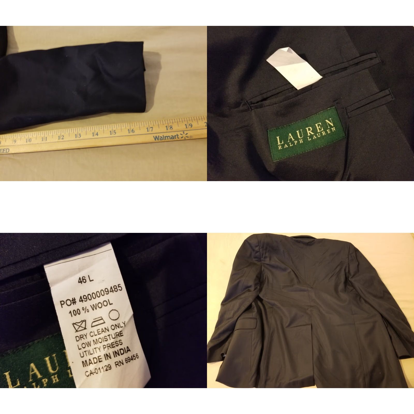 Ralph Lauren Mens Polo Ralph Lauren Blazer Wool Jacket 46L Blue Size US XXL / EU 58 / 5 - 8 Thumbnail