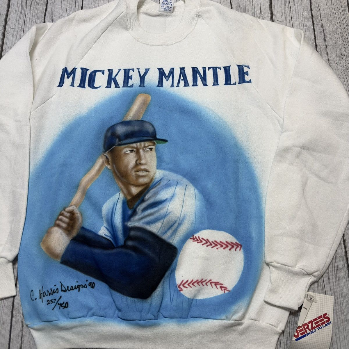 MLB Vintage New York Yankees Mickey Mantle sweatshirt Size US XL / EU 56 / 4 - 3 Thumbnail