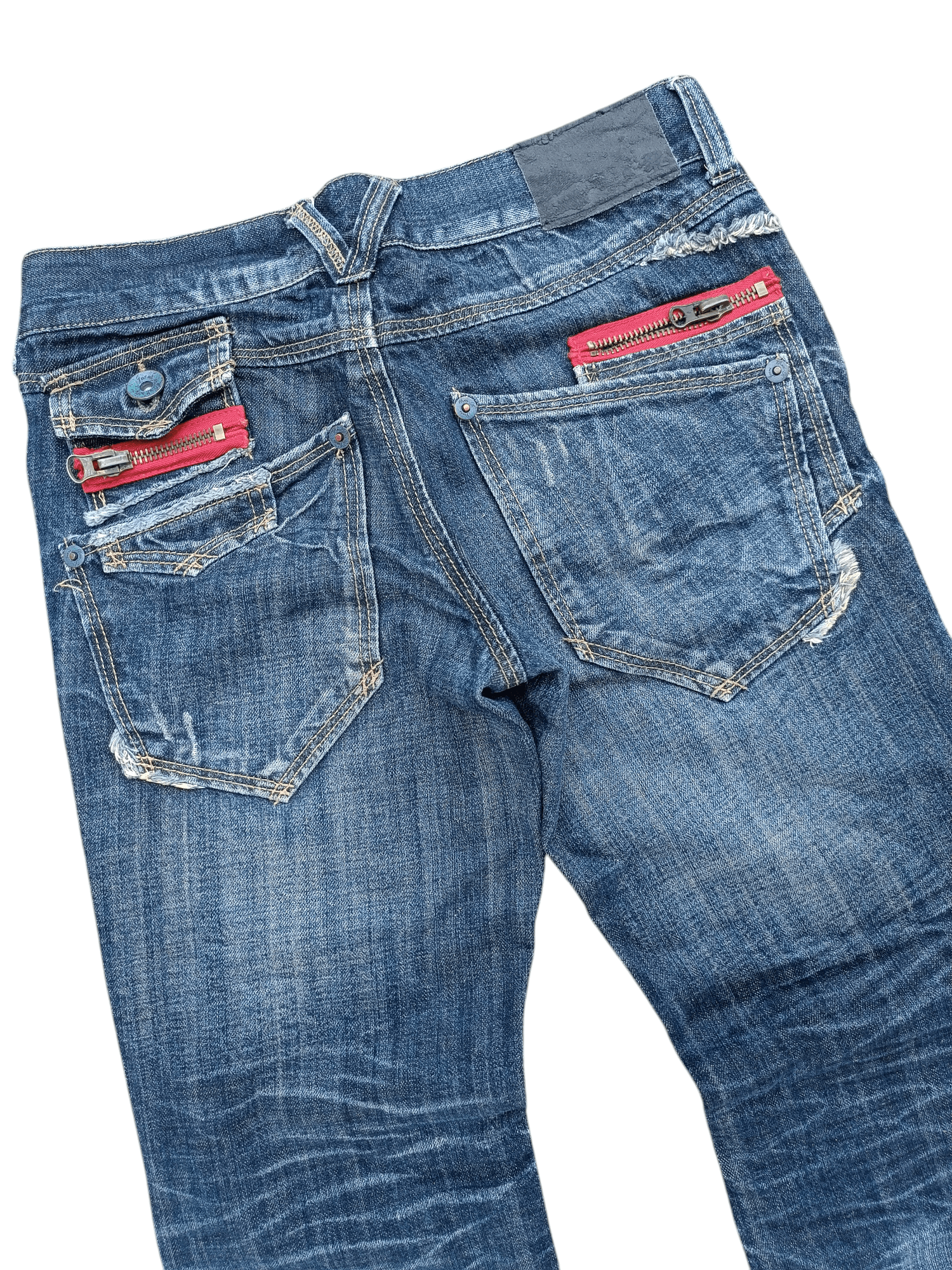 If Six Was Nine × Japanese Brand × Le Grande Bleu (L.G.B.) FLARED Distressed Japanese Brand RUSS-K Bootcut Denim Size US 30 / EU 46 - 21 Thumbnail
