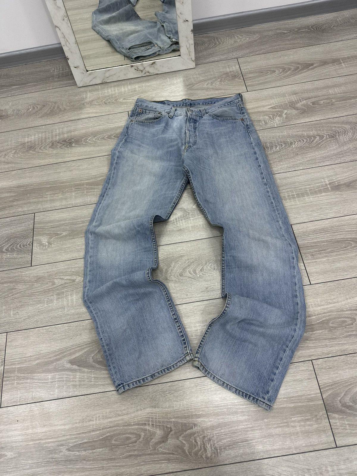 Levi's Levis 501 Baggy Flared Vintage Y2K Jeans Size US 32 / EU 48 - 5 Thumbnail