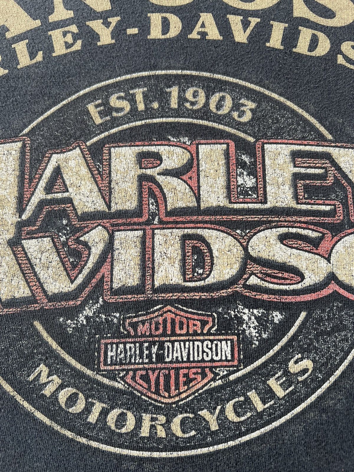Harley Davidson Vintage 2005 Harley Davidson Tribal Flames Y2k Black T-shirt Size US M / EU 48-50 / 2 - 15 Thumbnail