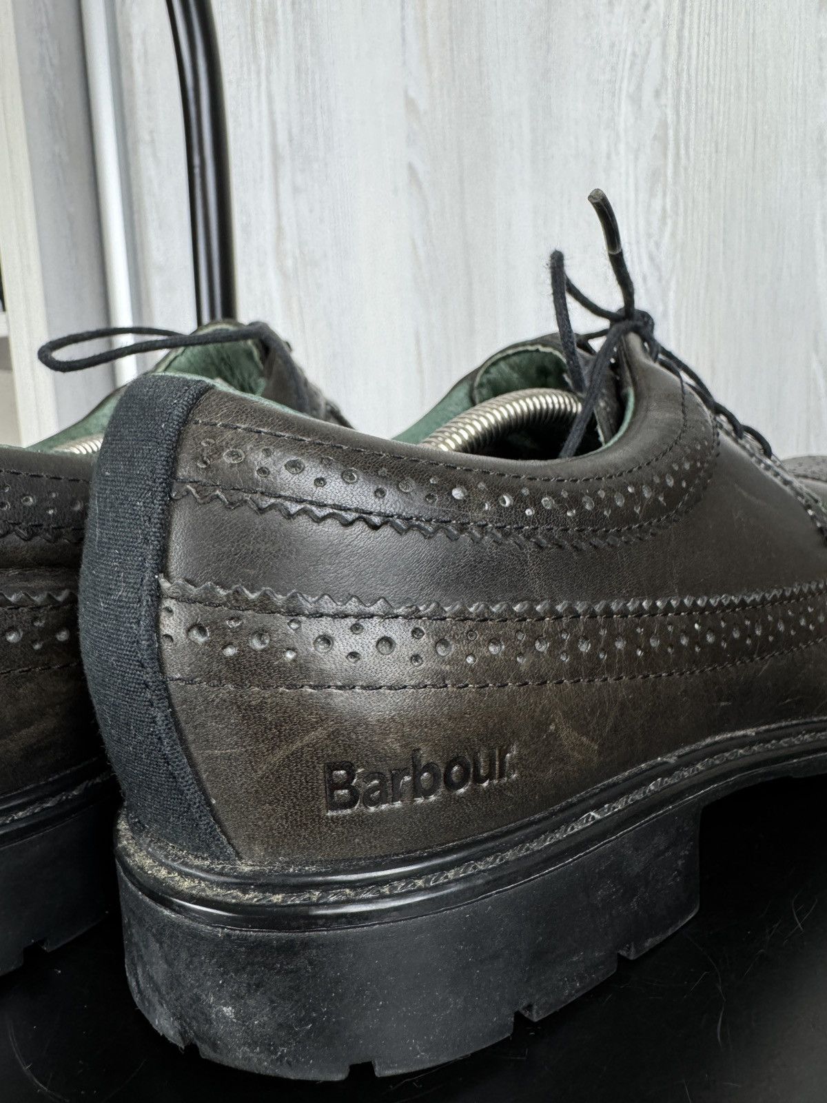Barbour Barbour Tech black leather Oxford Derby shoes Size US 12 / EU 45 - 13 Thumbnail