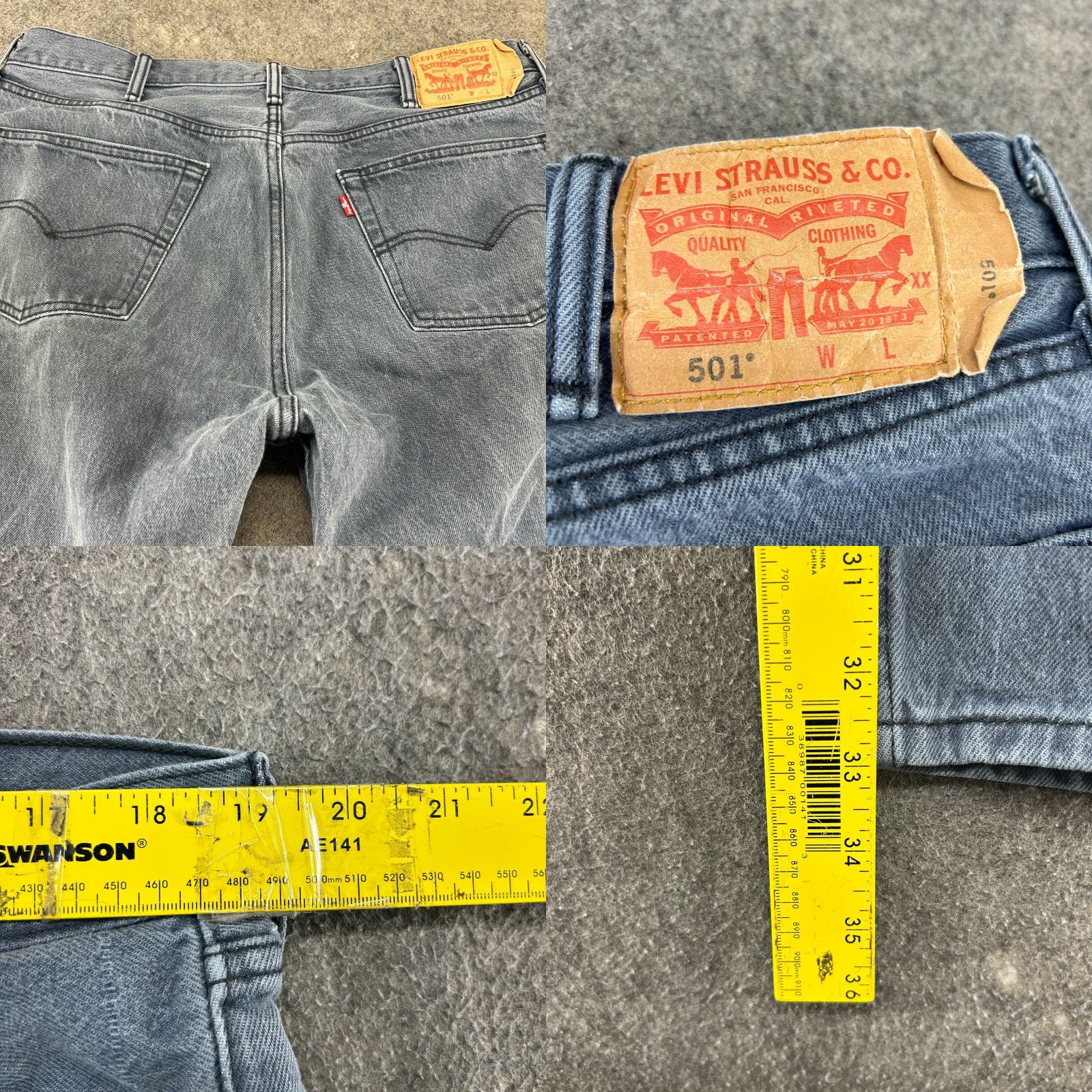 Levi's VINTAGE Levi's 501 Jeans Mens 38x34 Medium Wash Blue Denim Straight Regular Blue 501 Distressed Men 34in Inseam Jeans Brand Levi's 500 Series Size US 38 / EU 54 - 8 Thumbnail