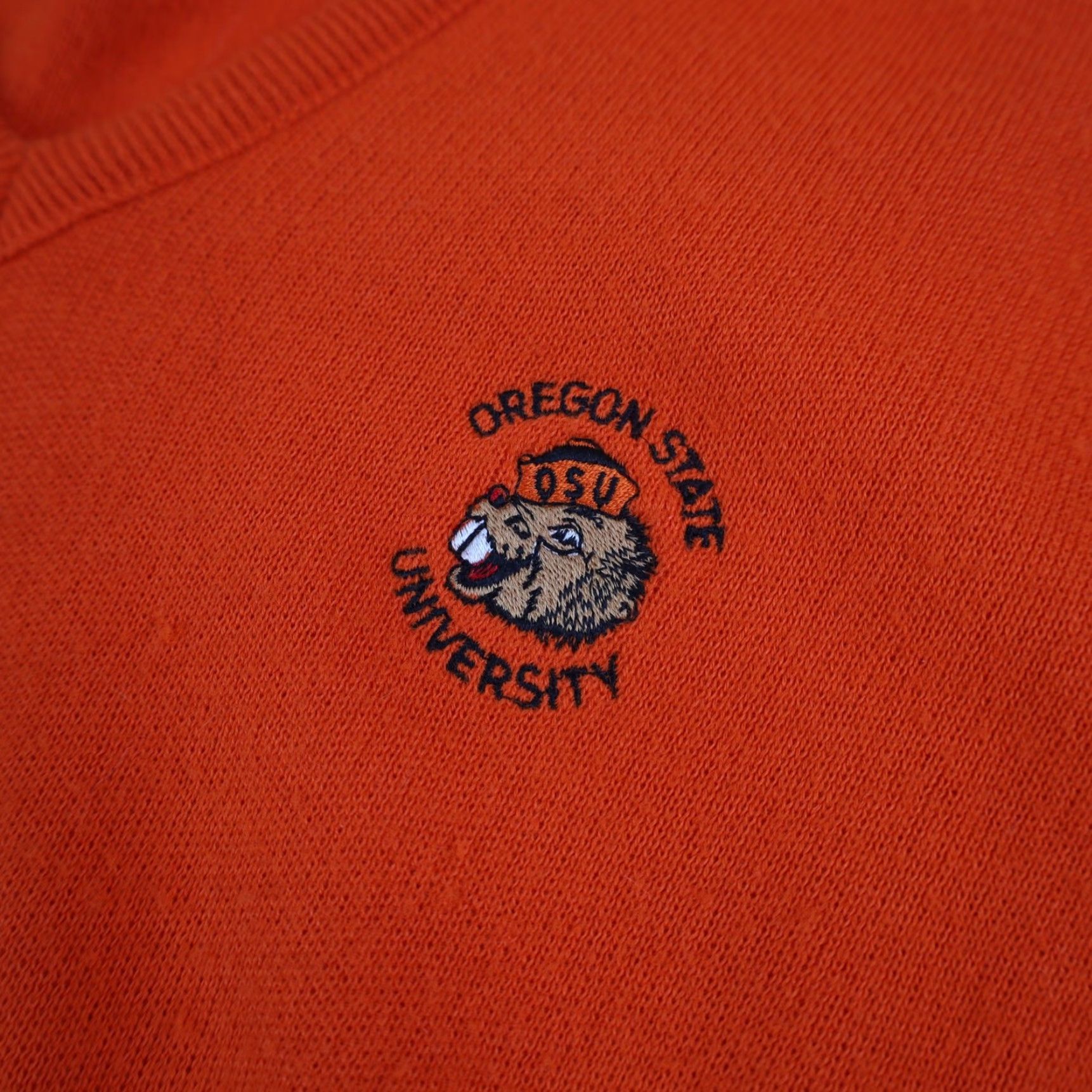 Vintage VINTAGE Antigua Oregon State University Beavers Mens Small Knit Sweater Orange Size US S / EU 44-46 / 1 - 5 Thumbnail