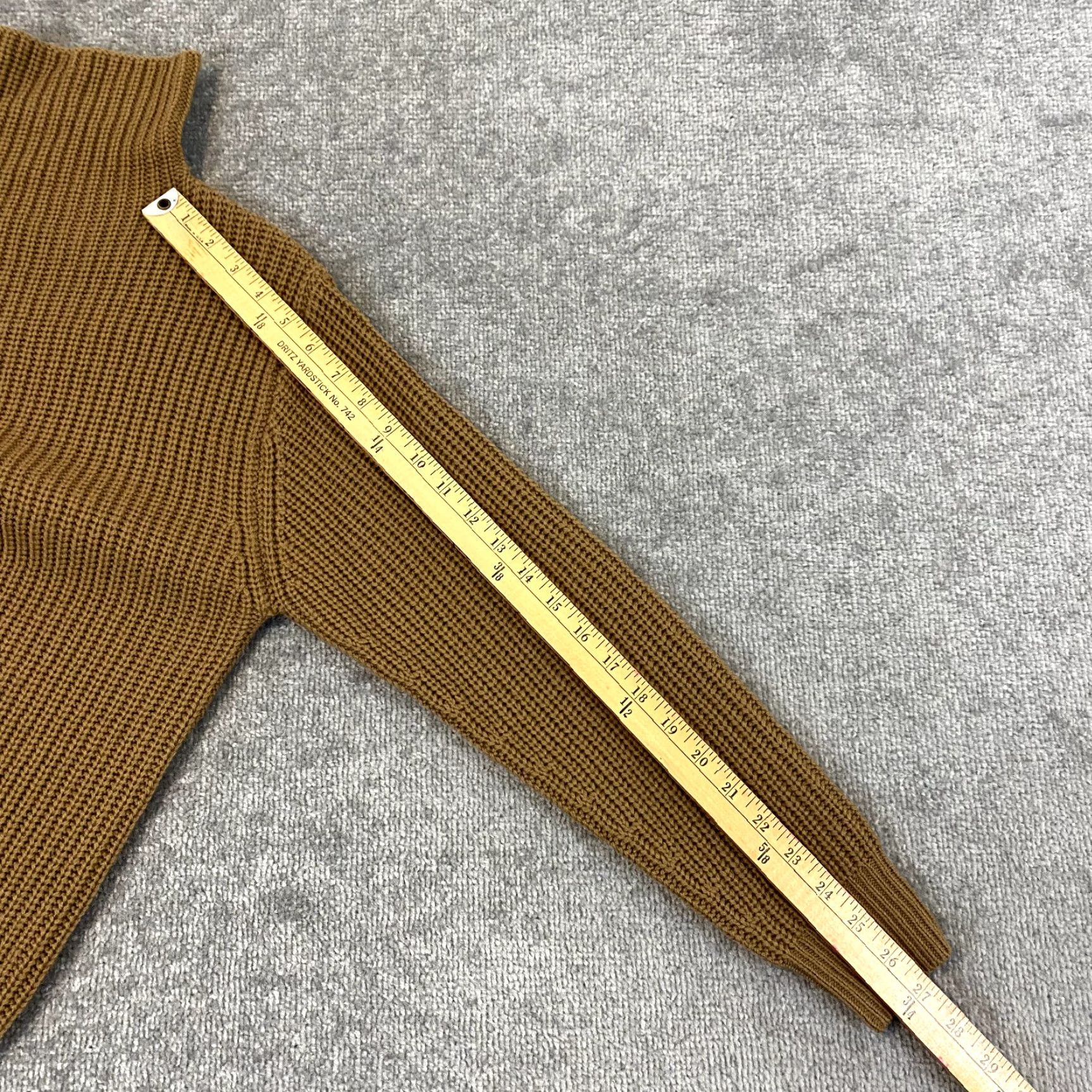 Vintage ARITZIA Wilfred Wool Sweater Womens XS Brown Turtleneck Pullover Fine Merino Size XS / US 0-2 / IT 36-38 - 4 Thumbnail