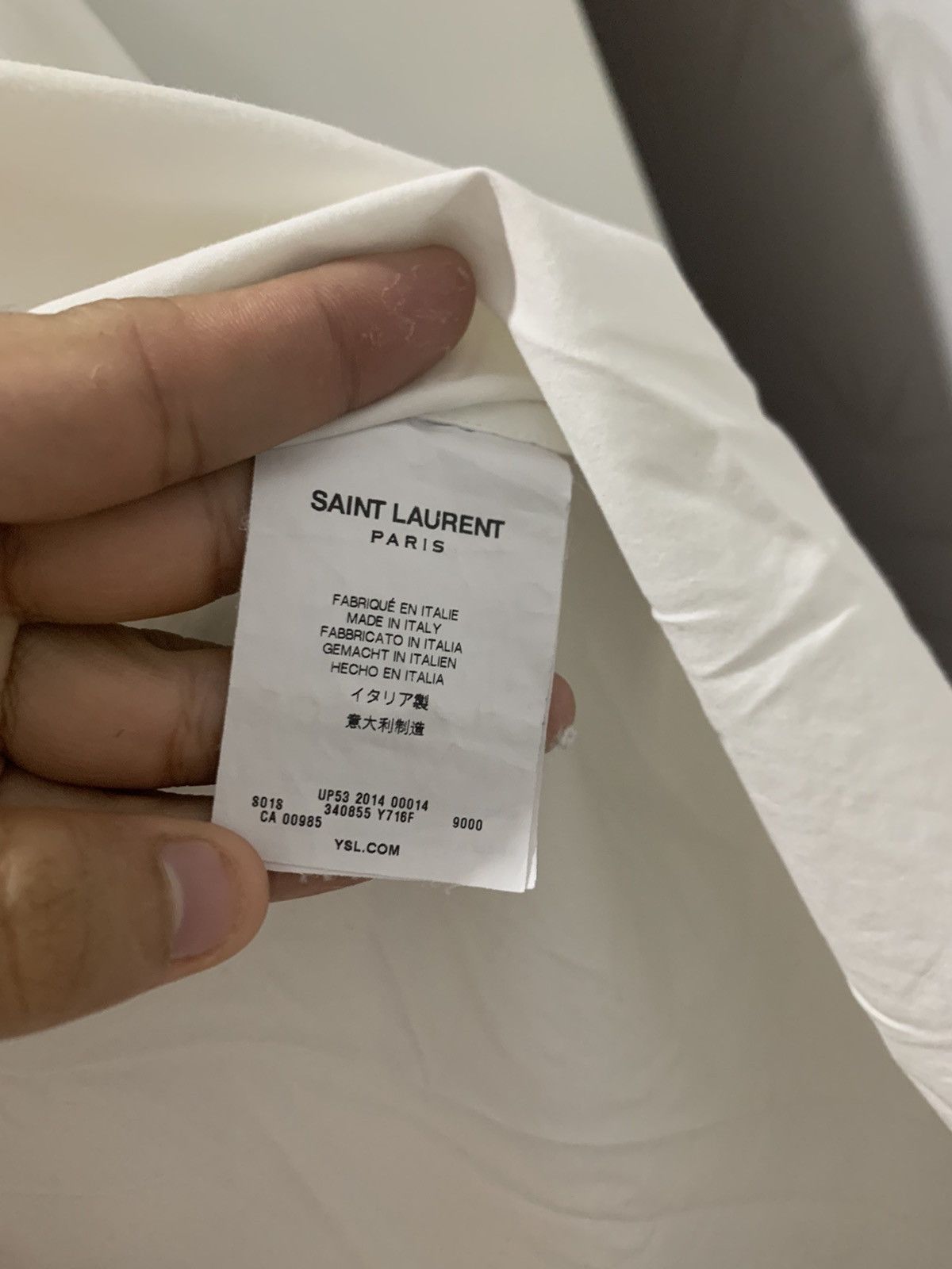 Saint Laurent Paris Shirt white ss14 Size US S / EU 44-46 / 1 - 4 Thumbnail