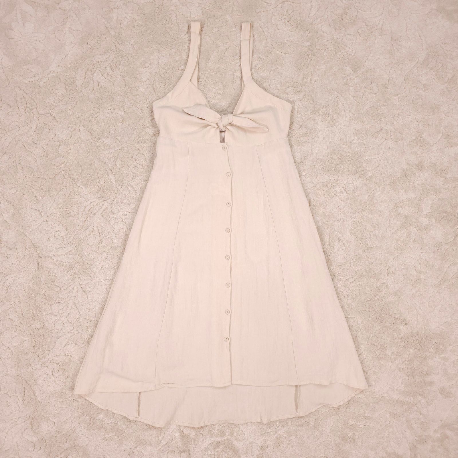 ASTR The Label ASTR The Label Tie Front Midi Dress Natural Sz Medium Size M / US 6-8 / IT 42-44 - 5 Thumbnail