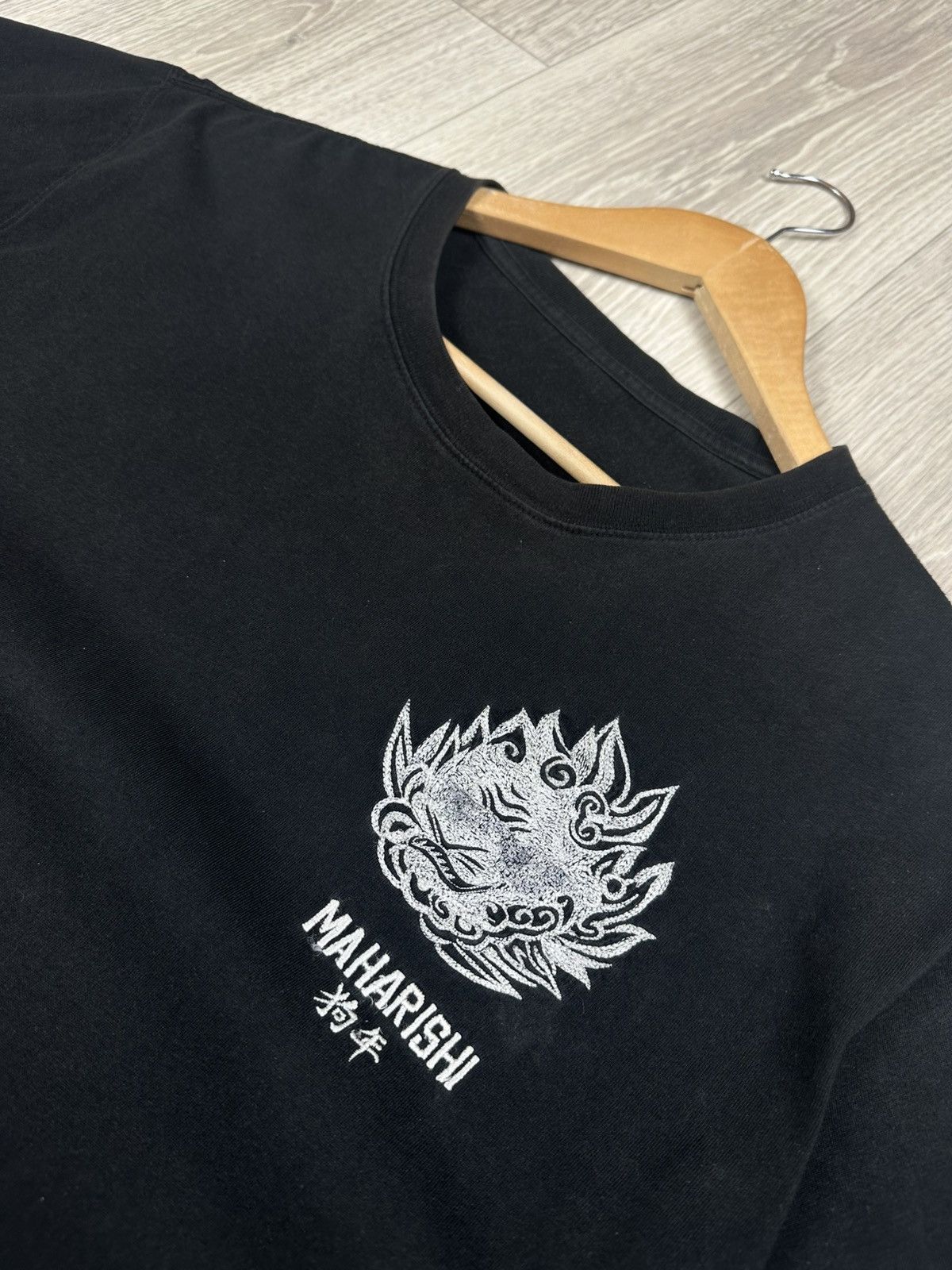 Japanese Brand × Maharishi Maharishi T-Shirt Japan Print Size L Washed Black Size US L / EU 52-54 / 3 - 5 Thumbnail
