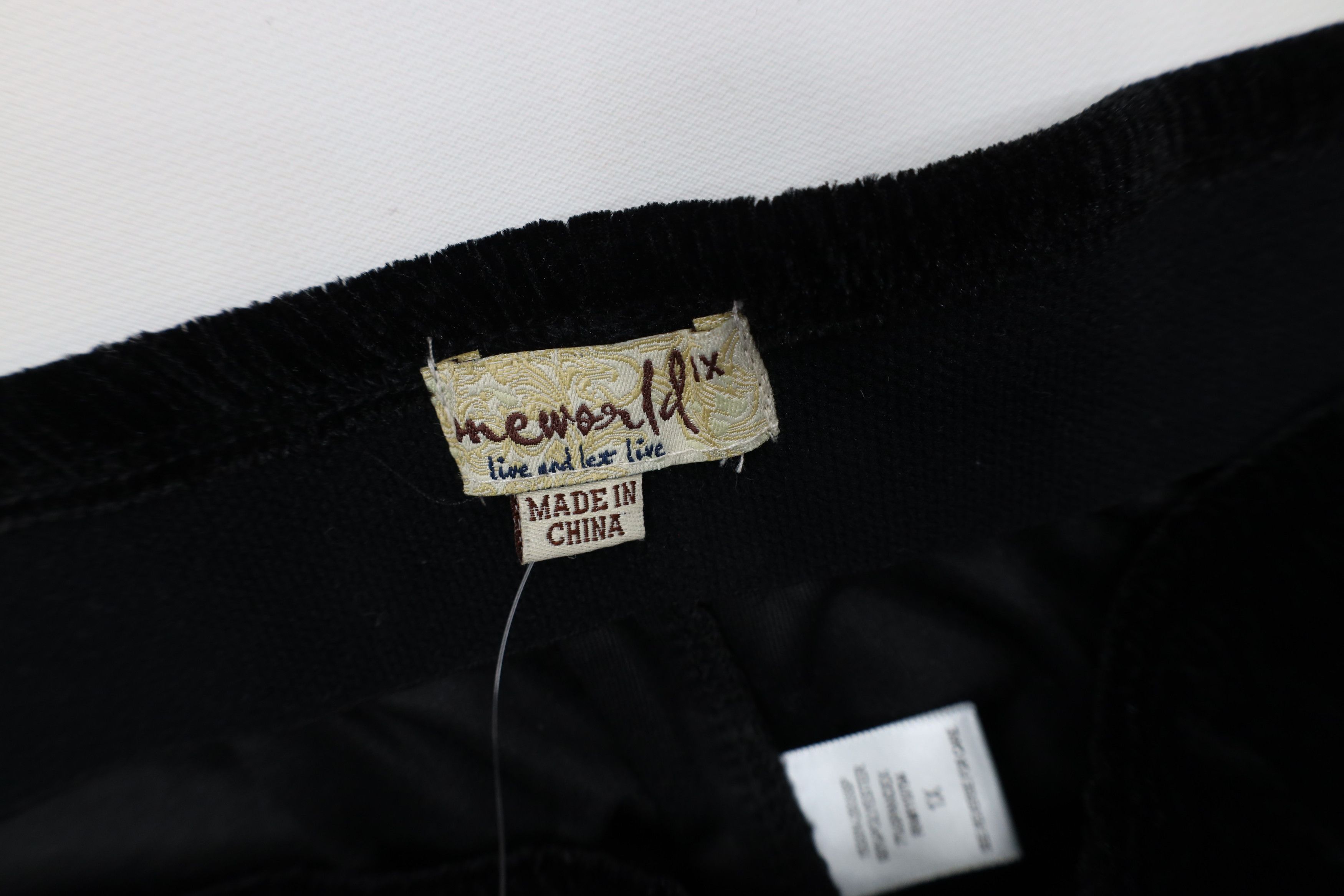 Vintage Deadstock Vintage 90s Y2K Babydoll Wide Leg Pants Black Size 36" / US 14 / IT 50 - 7 Thumbnail
