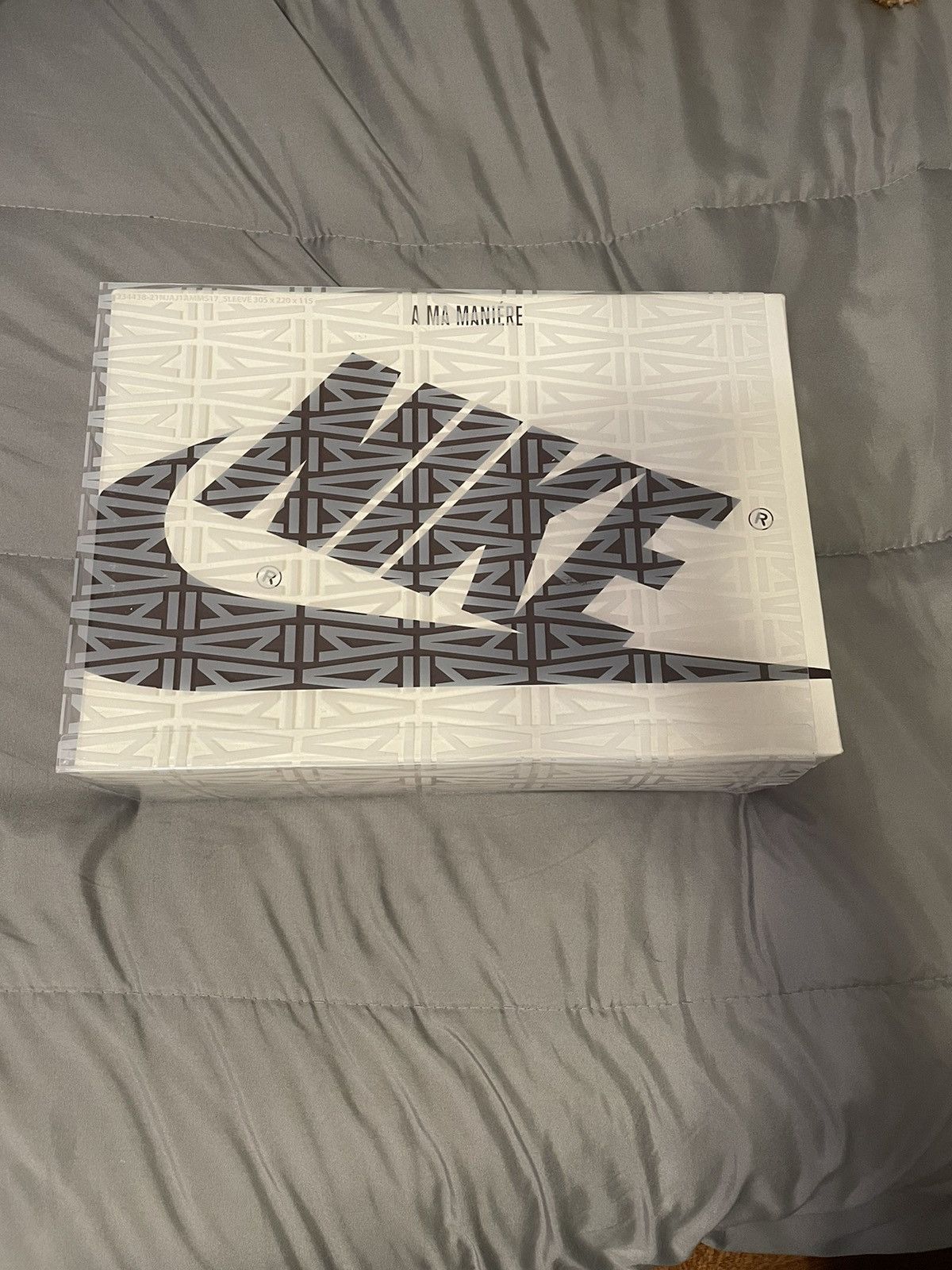 image of A Ma Maniere Jordan 1 Shoes in Cream/Red, Men's (Size 8)