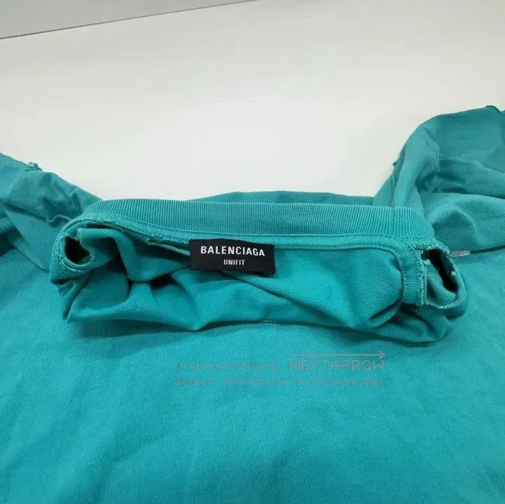 Balenciaga Balenciaga Distressed Round Neck Short Sleeve T. Size US XS / EU 42 / 0 - 4 Thumbnail