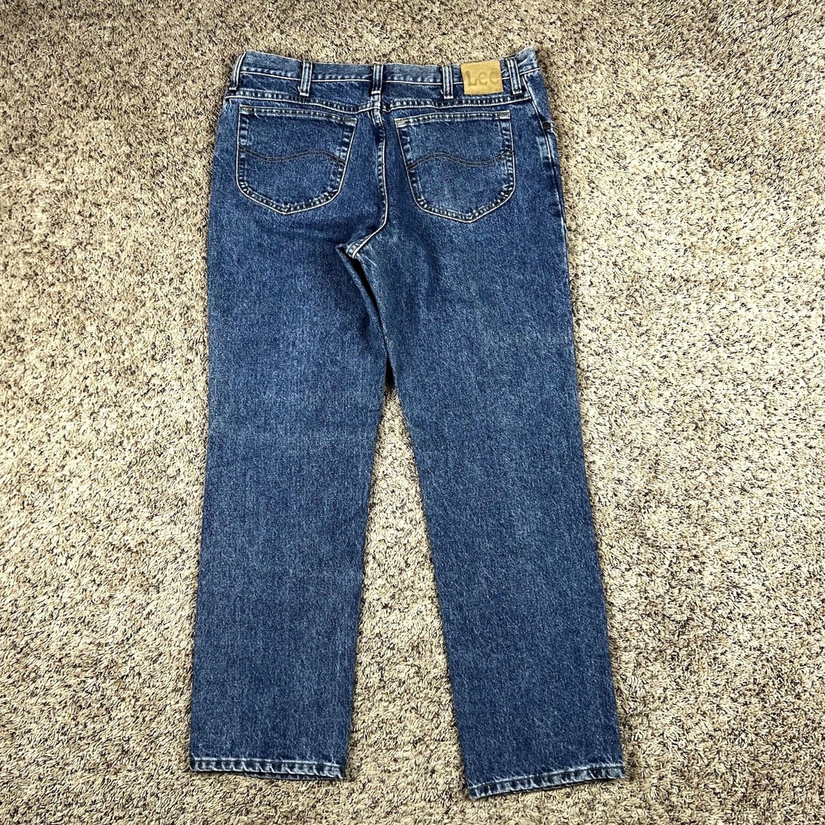 Lee VINTAGE Lee Riders Jeans Mens 38x31 Blue Medium Wash Denim Grunge Logo Jeans Size US 38 / EU 54 - 2 Thumbnail