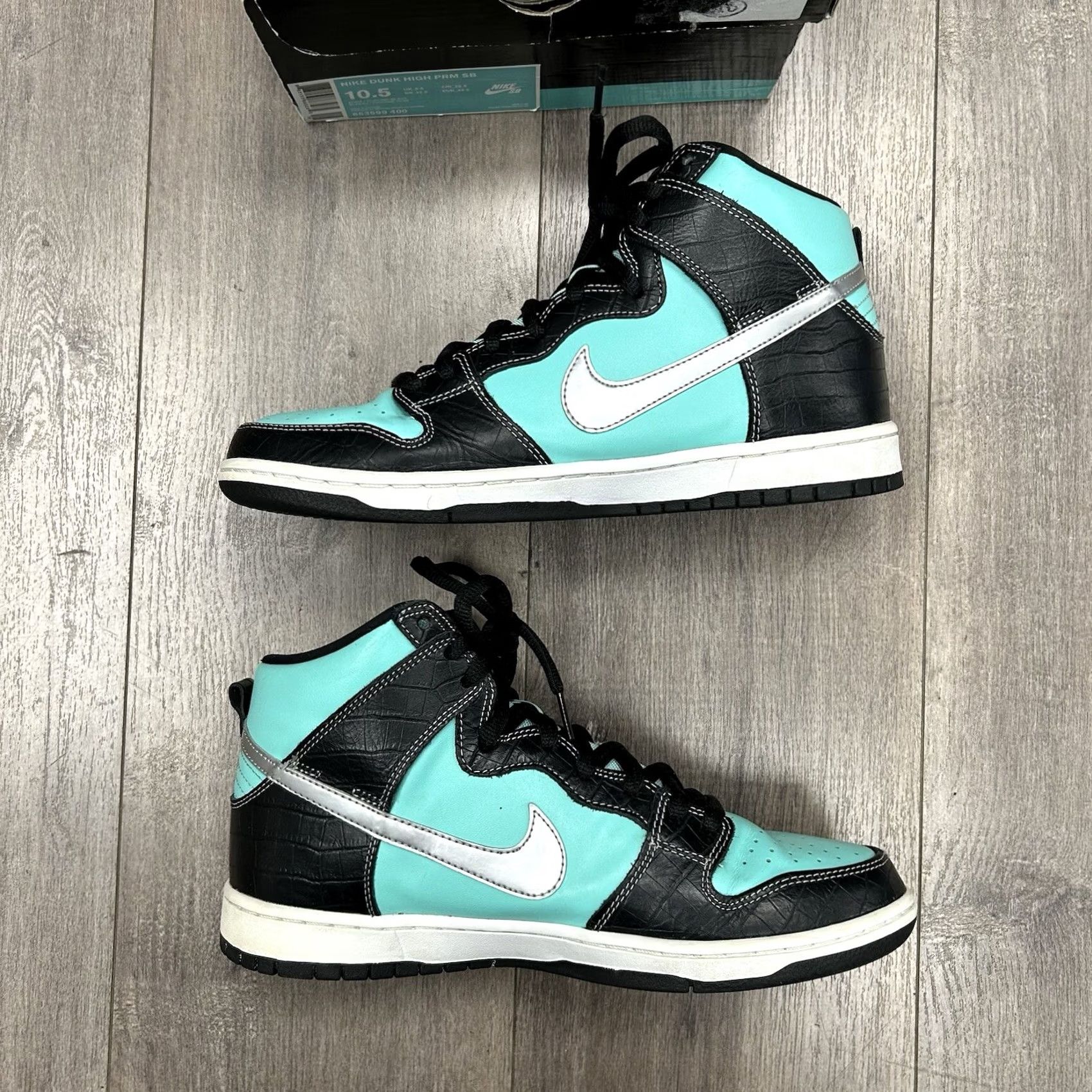 Nike Nike SB Dunk High Premium Diamond Tiffany 2014 Used Size 10.5 Skate Shoes Mens Size US 10 / EU 43 - 6 Thumbnail