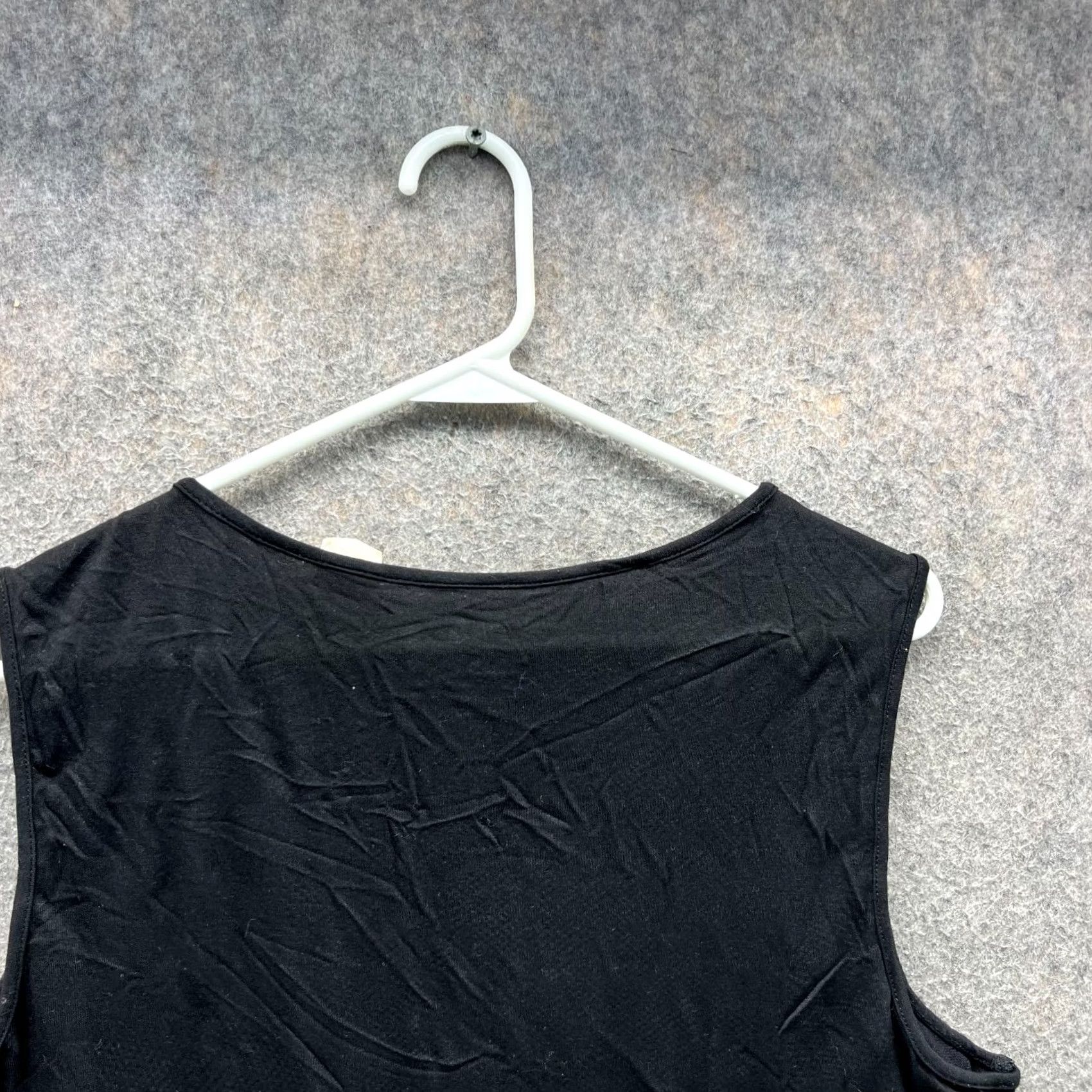 Vintage Chico's Shirt Womens 3 Black Tank Top Sleeveless Sequins Silver Geometric Lined Size XS / US 0-2 / IT 36-38 - 3 Thumbnail