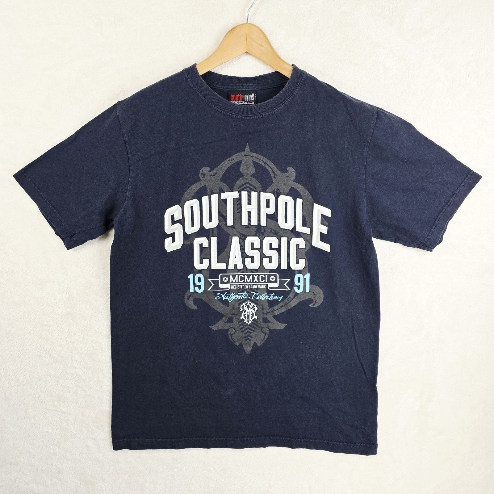 Southpole Vintage Southpole Classic Shirt Mens Large Navy Skater Size US L / EU 52-54 / 3 - 2 Thumbnail