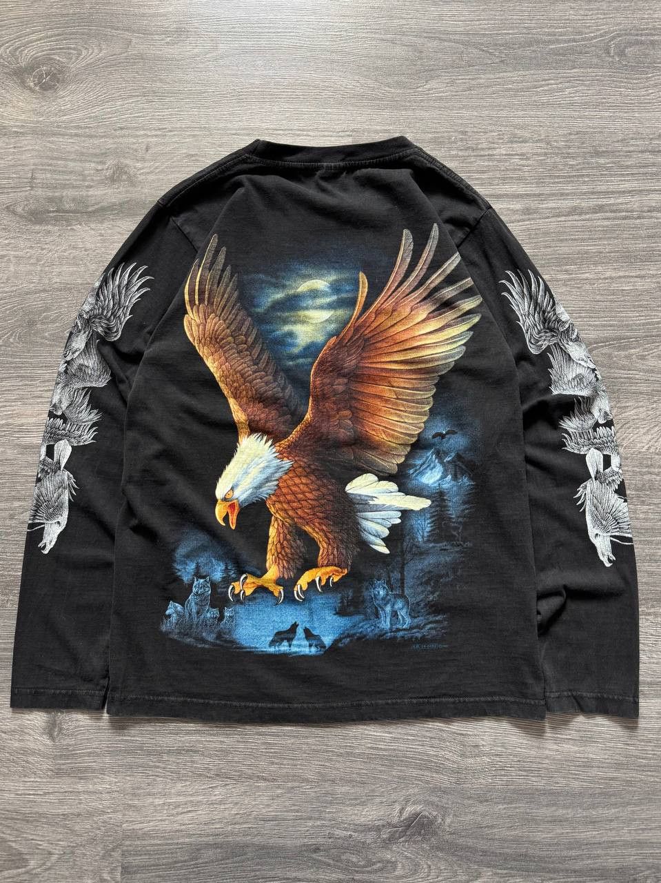 Affliction Vintage Eagle Graphic Long Sleeve T-Shirt Double Sided Size US M / EU 48-50 / 2 - 2 Thumbnail