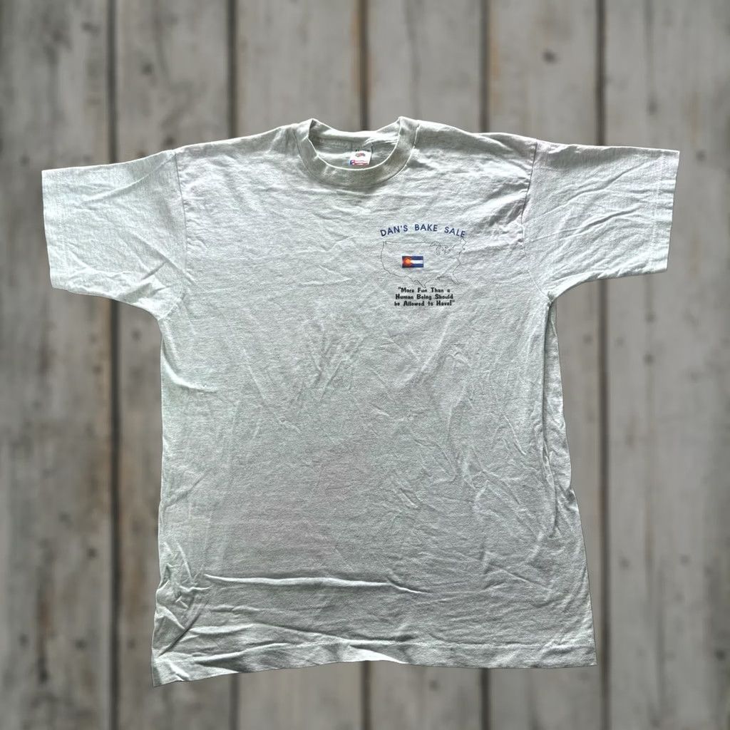 Fruit Of The Loom Fruit Of The Loom Shirt Mens XL Gray Dan's Bake Sale Graphic Tee Crewneck USA Size US XL / EU 56 / 4 - 1 Thumbnail