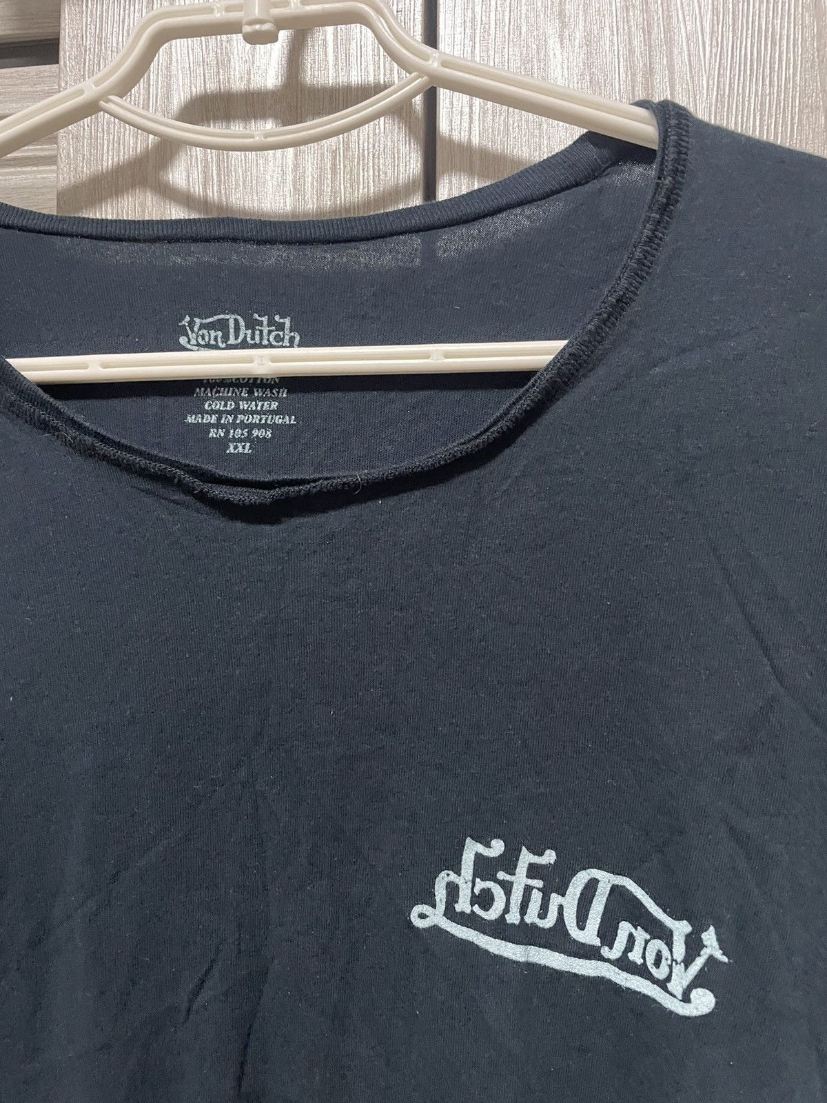 Von Dutch Y2K Vintage Von Dutch Longsleeve Reversed Logo Black Tee Size US XXL / EU 58 / 5 - 16 Thumbnail