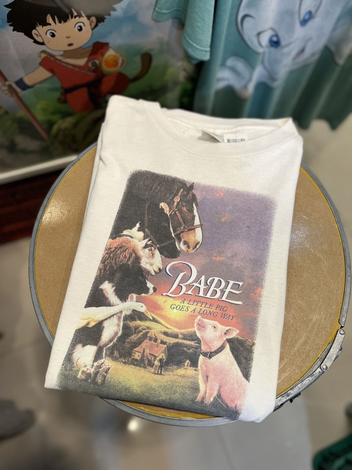 Vintage Vintage 1995 Babe the Pig Movie Promo Size US L / EU 52-54 / 3 - 6 Thumbnail