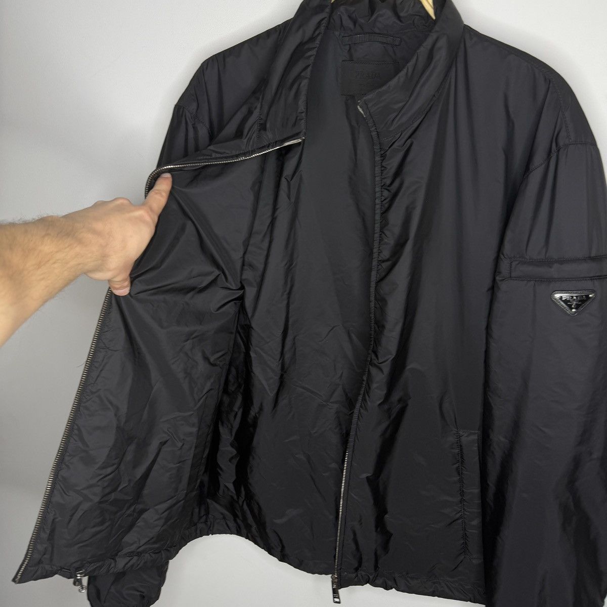 Prada Prada Milano Jacket Re-Nylon Archive Black RARE Size US XL / EU 56 / 4 - 12 Thumbnail