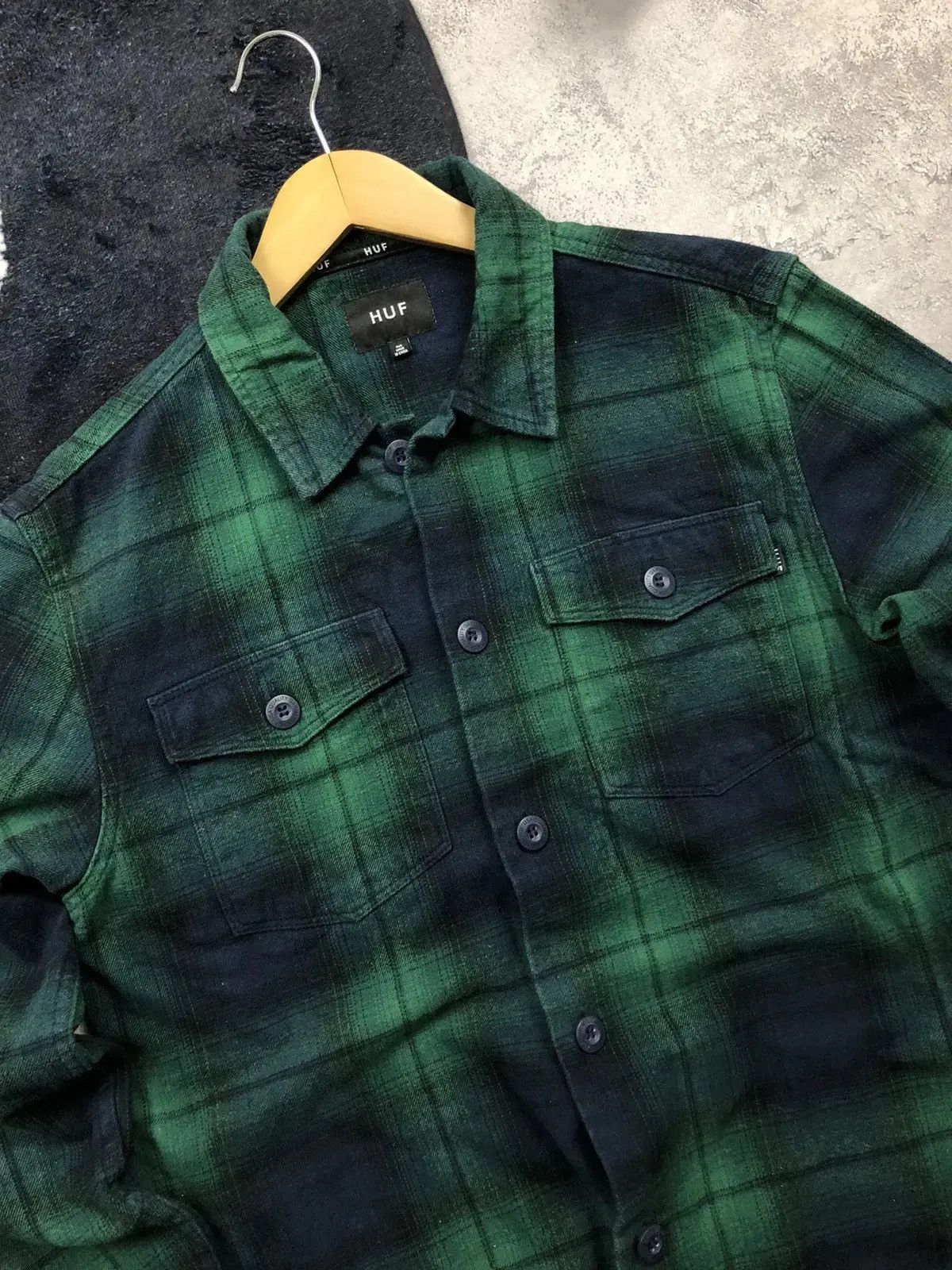Huf HUF Worldwide Shirt Button Up Checkered Streetwear Big Logo Size US M / EU 48-50 / 2 - 4 Thumbnail