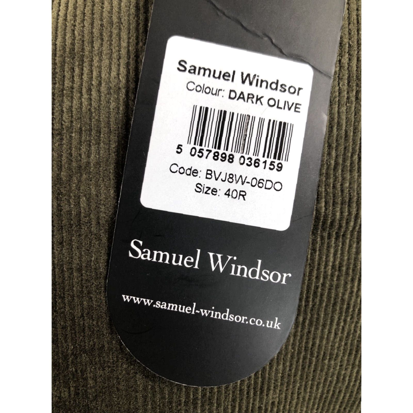 Vintage SAMUEL WINDSOR - Blazer - Corduroy 40 R - Men - Dark Olive - Jacket Size 40R - 5 Thumbnail