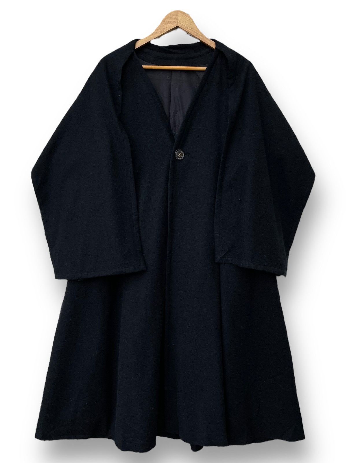 Yohji Yamamoto 🔥A/W 1997 YOHJI YAMAMOTO SINGLE-BUTTON OVERCOAT/JACKET Size US L / EU 52-54 / 3 - 4 Thumbnail